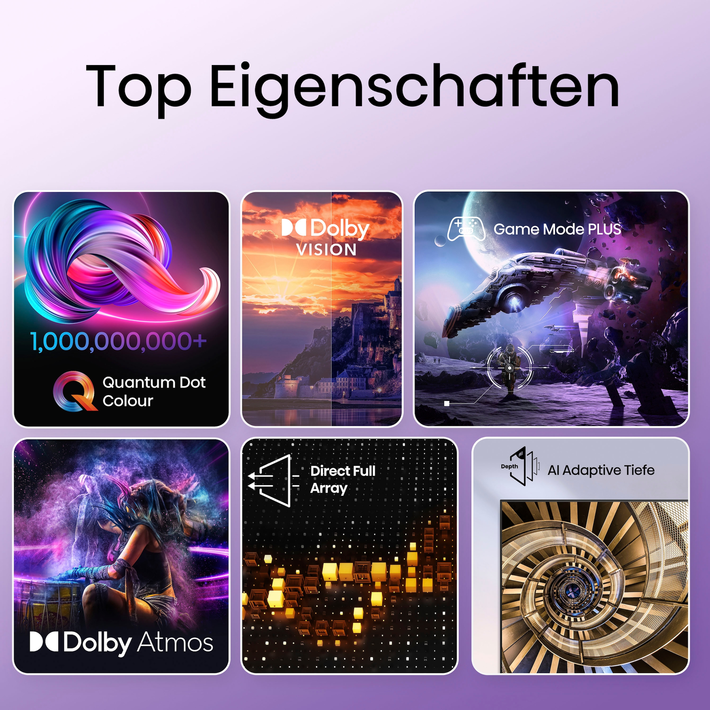 Hisense LED-Fernseher »75E77KQ«, 4K Ultra HD, Smart-TV, 4K UHD