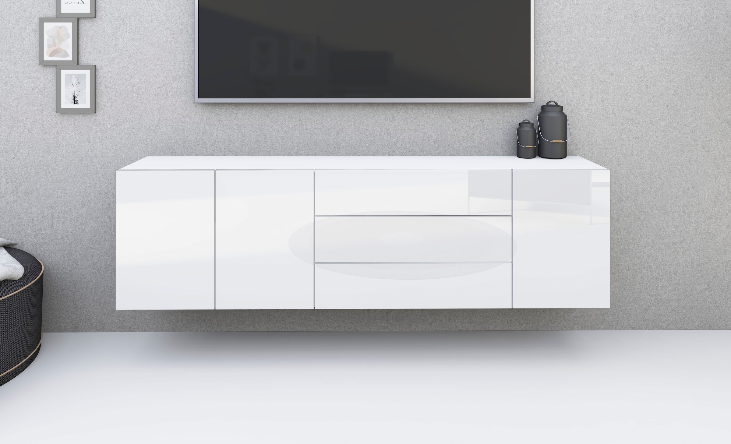 borchardt Möbel Sideboard »Sophia«, Breite 190 cm, hängend und stehend montierbar