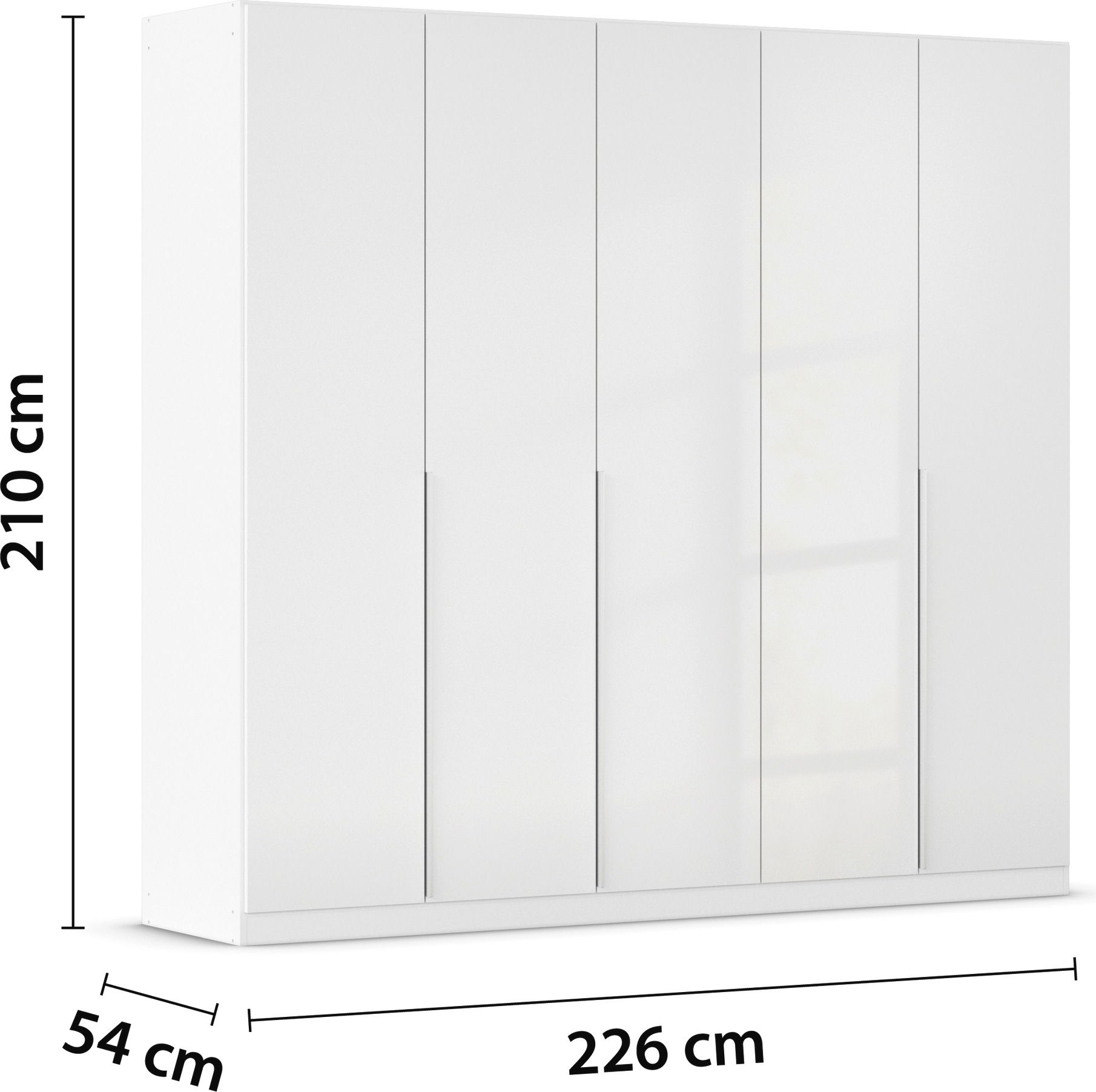 rauch Drehtürenschrank »Kleiderschrank Schrank Garderobe AGORDO TOPSELLER Schlafzimmer«, (in zwei Griff-Farben mit Dekor- oder Hochglanzfront), durchdachte Innenausstattung, in 6 Breiten und 2 Höhen MADE IN GERMANY