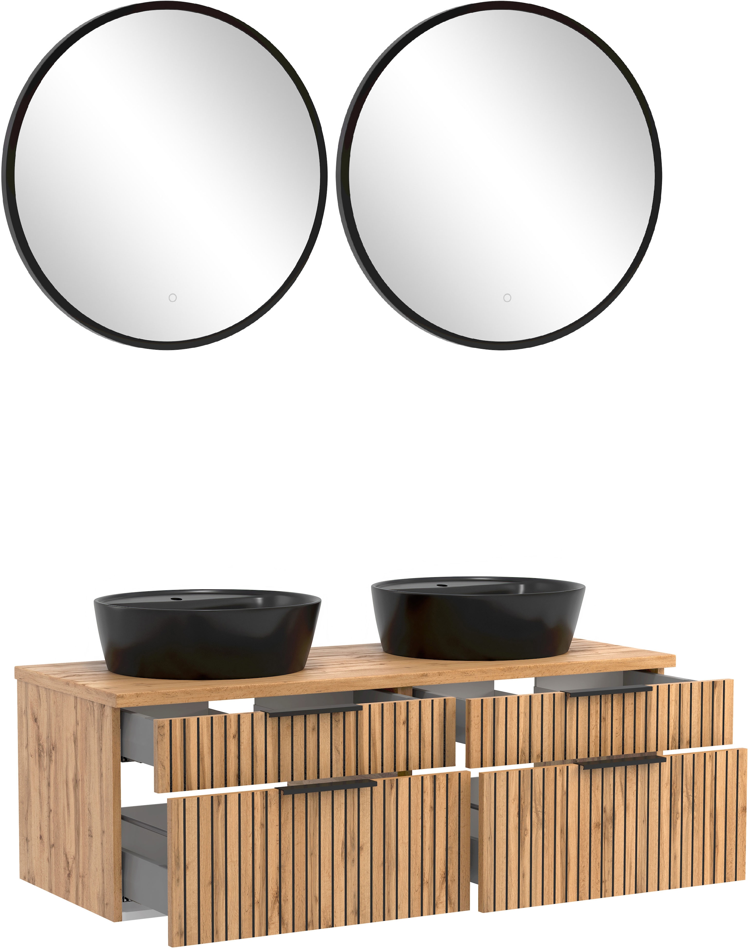 welltime Badmöbel-Set »Welltime, Carlton Waschtisch-Set, 80 oder 120 cm, ge günstig online kaufen