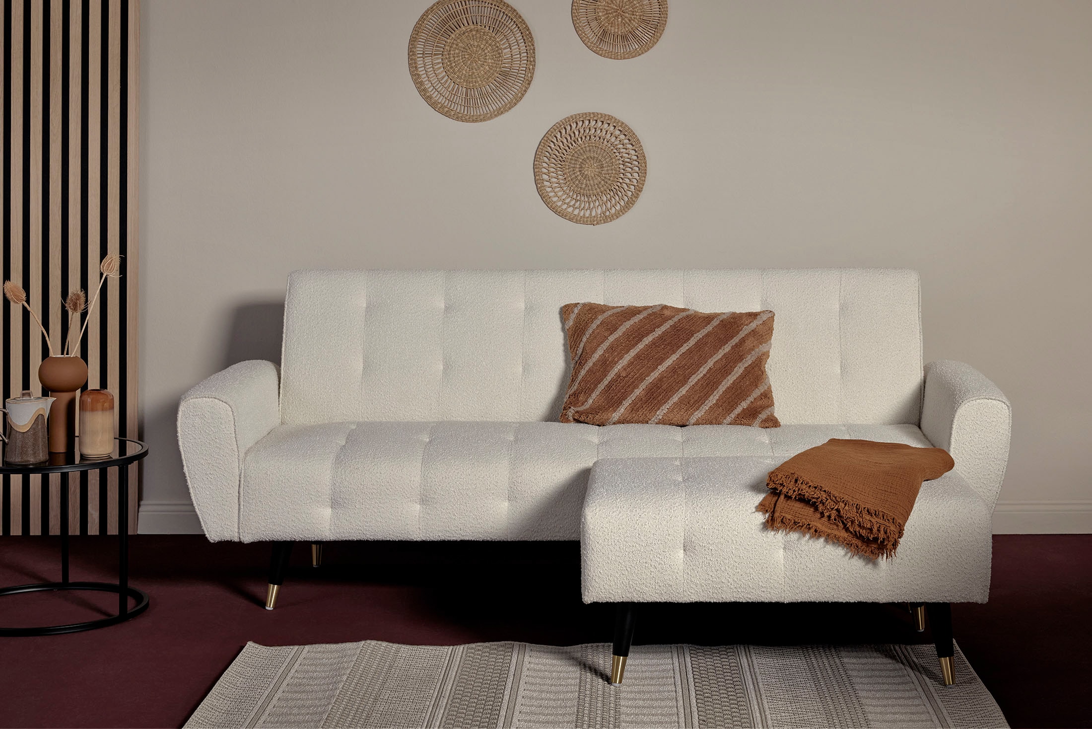 Jahnke 3-Sitzer »CHILLAX DREAM« mit Schlaffunktion, Seitentasche, Hocker fr günstig online kaufen