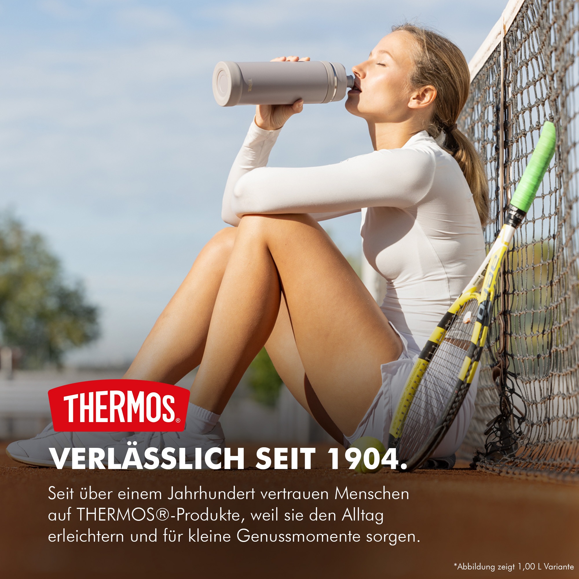THERMOS Isolierflasche »ULTRALIGHT MAX BOTTLE, doppelwandiger Edelstahl, spülmaschinenfest« 1,50 l, 24h kalt & 12h heiß, mit Tragegriff und Trinköffnung