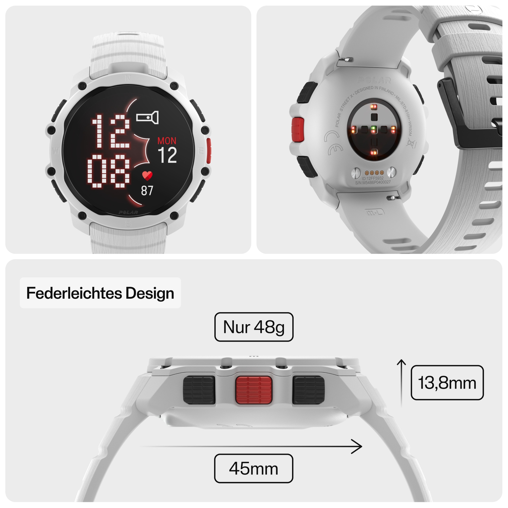 Polar Smartwatch »Street X«(/ 1,28 ″)