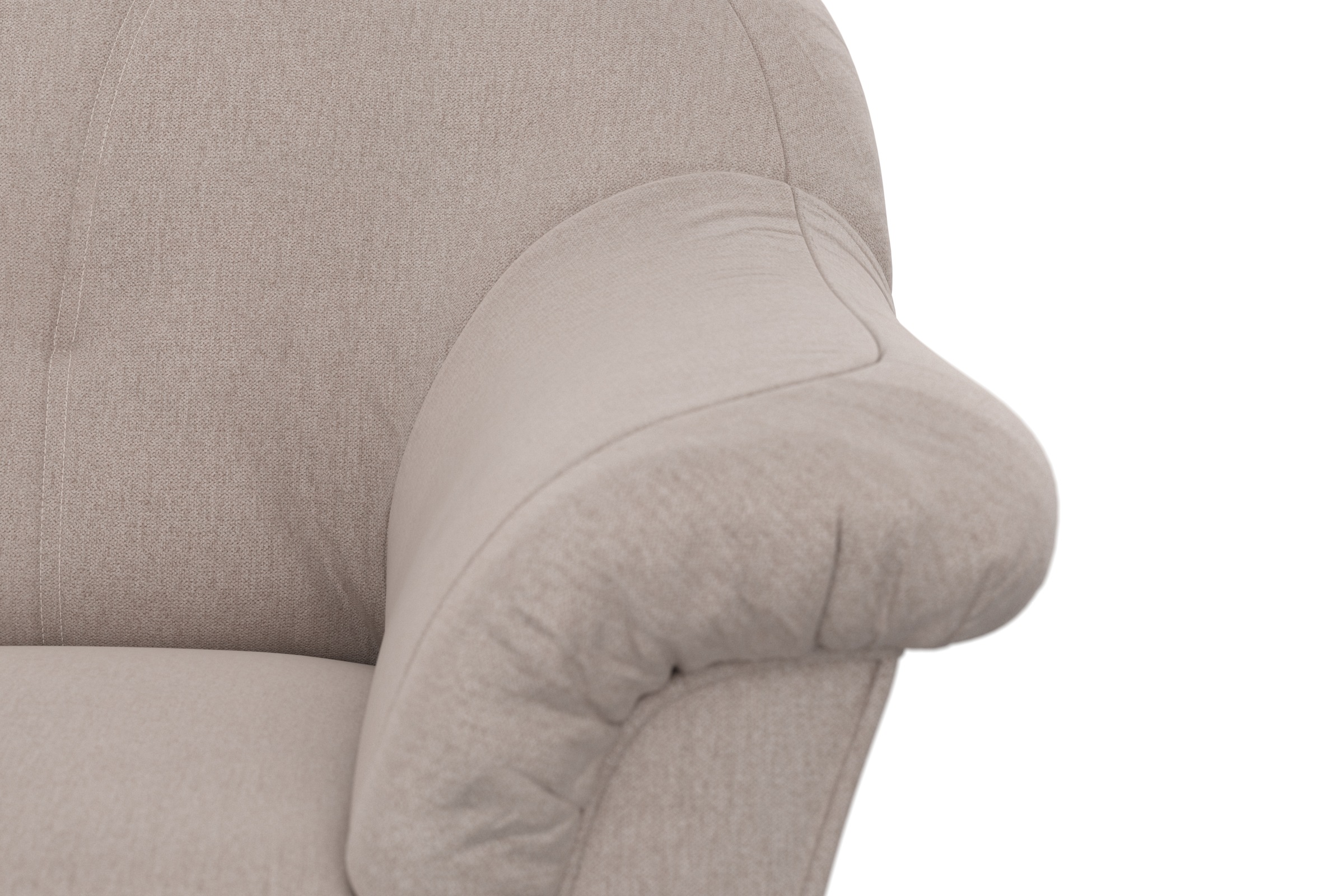 DOMO collection Ecksofa »Pegnitz, elegante Rückensteppung, kompakte Stellmaße 238/141cm, L-Form«, wahlweise mit Bettfunktion