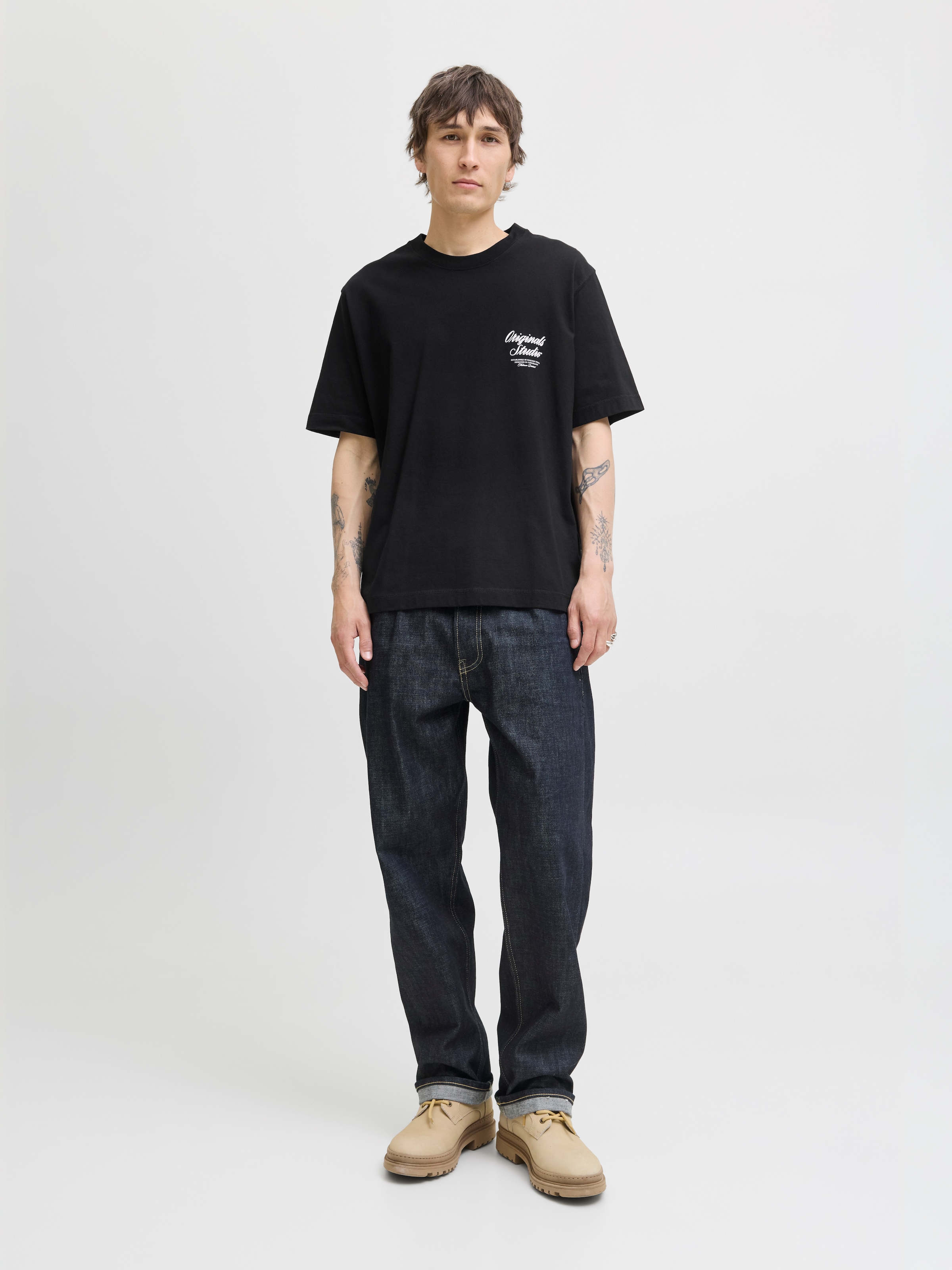 Jack & Jones Kurzarmshirt »JORNORREBRO TYPO TEE SS CREW NECK NOOS«