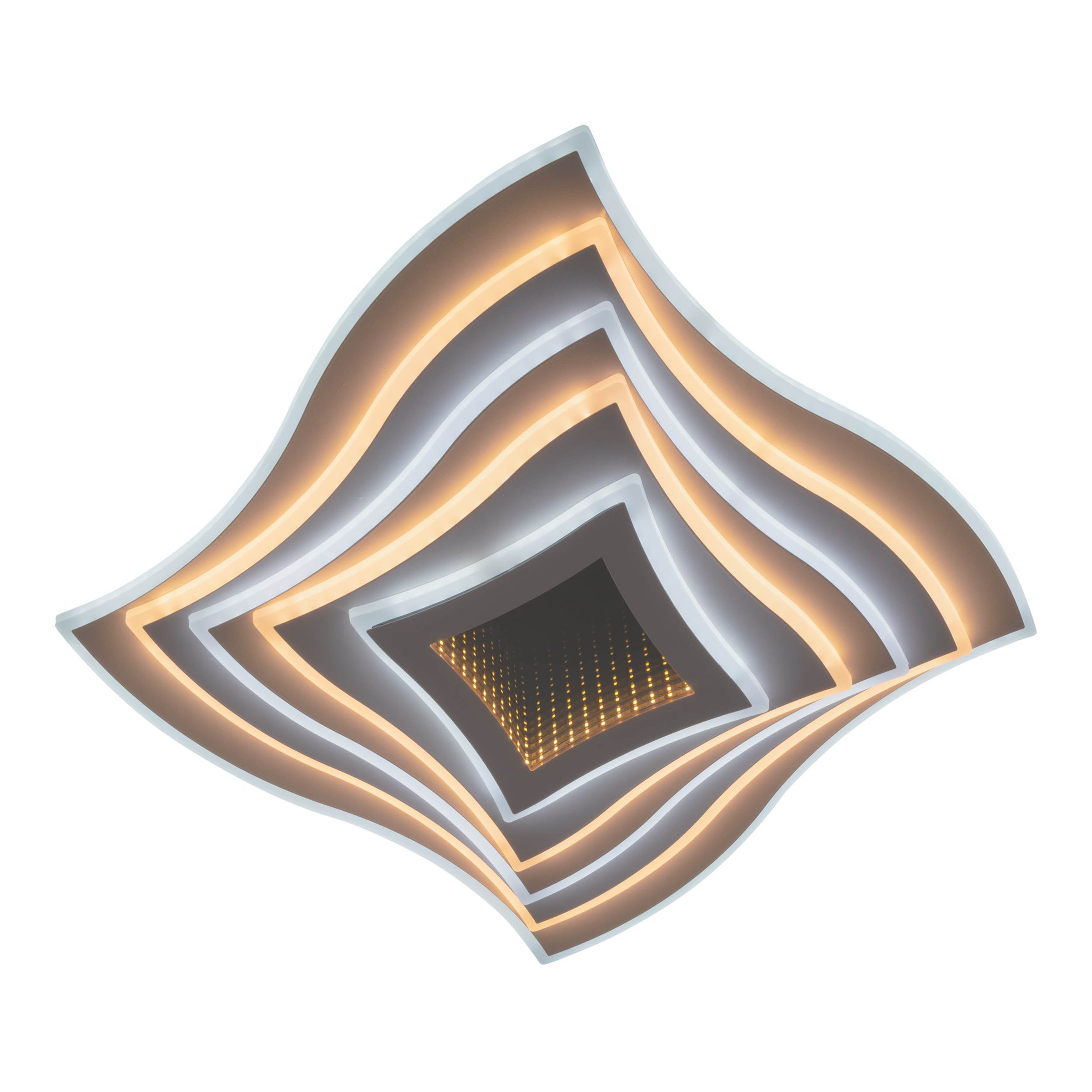 näve LED Deckenleuchte »Fevoria« LED-Modul 1 Stk. warmweiß - kaltweiß dimmbar, CCT, Memory, Nachtlicht, Fernbedienung, H: 7 cm / L/B: 50 cm