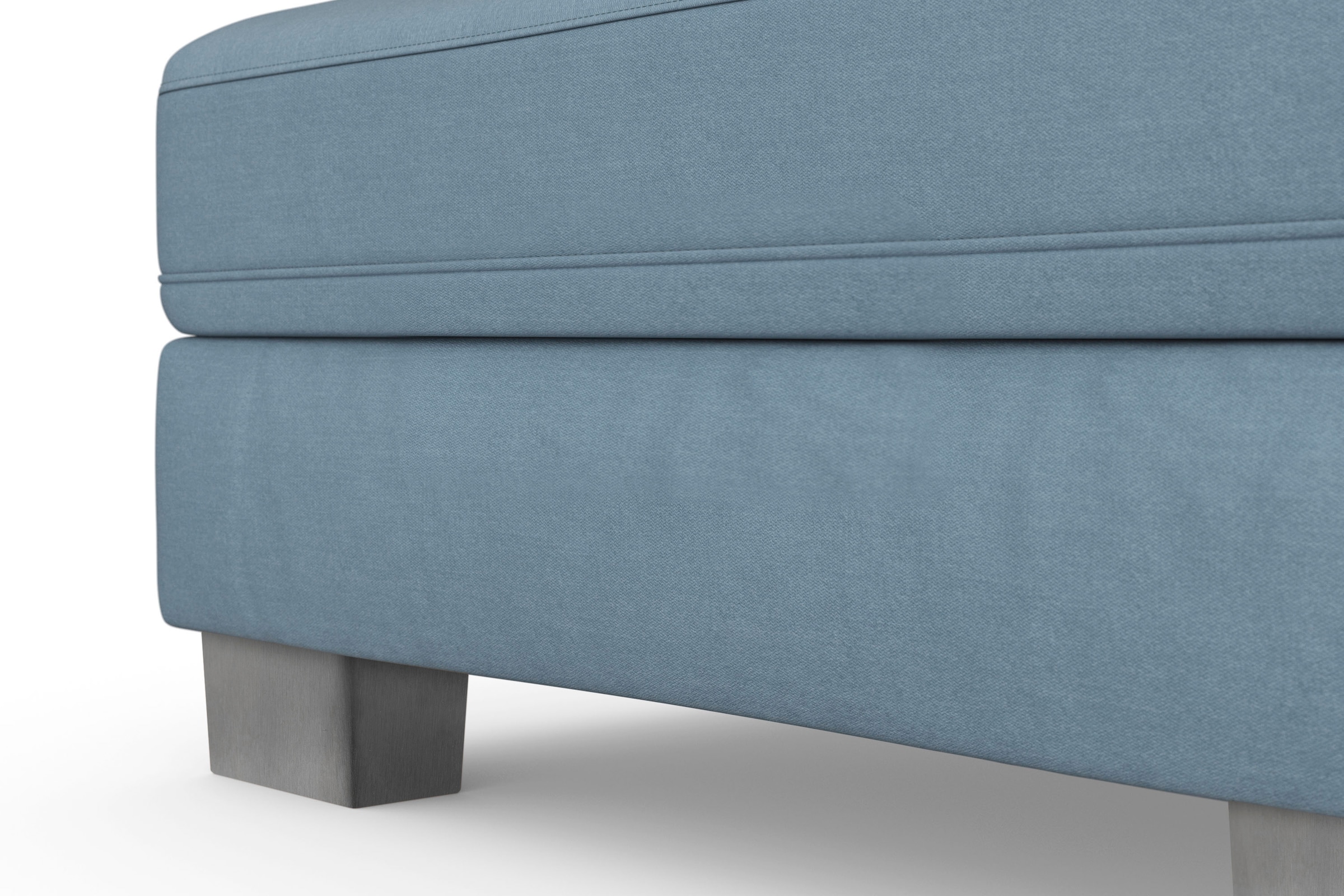 sit&more Ecksofa »Dundee L-Form«, mit Federkern und Edelstahlfüßen, wahlweise mit Kopfteilverstellung
