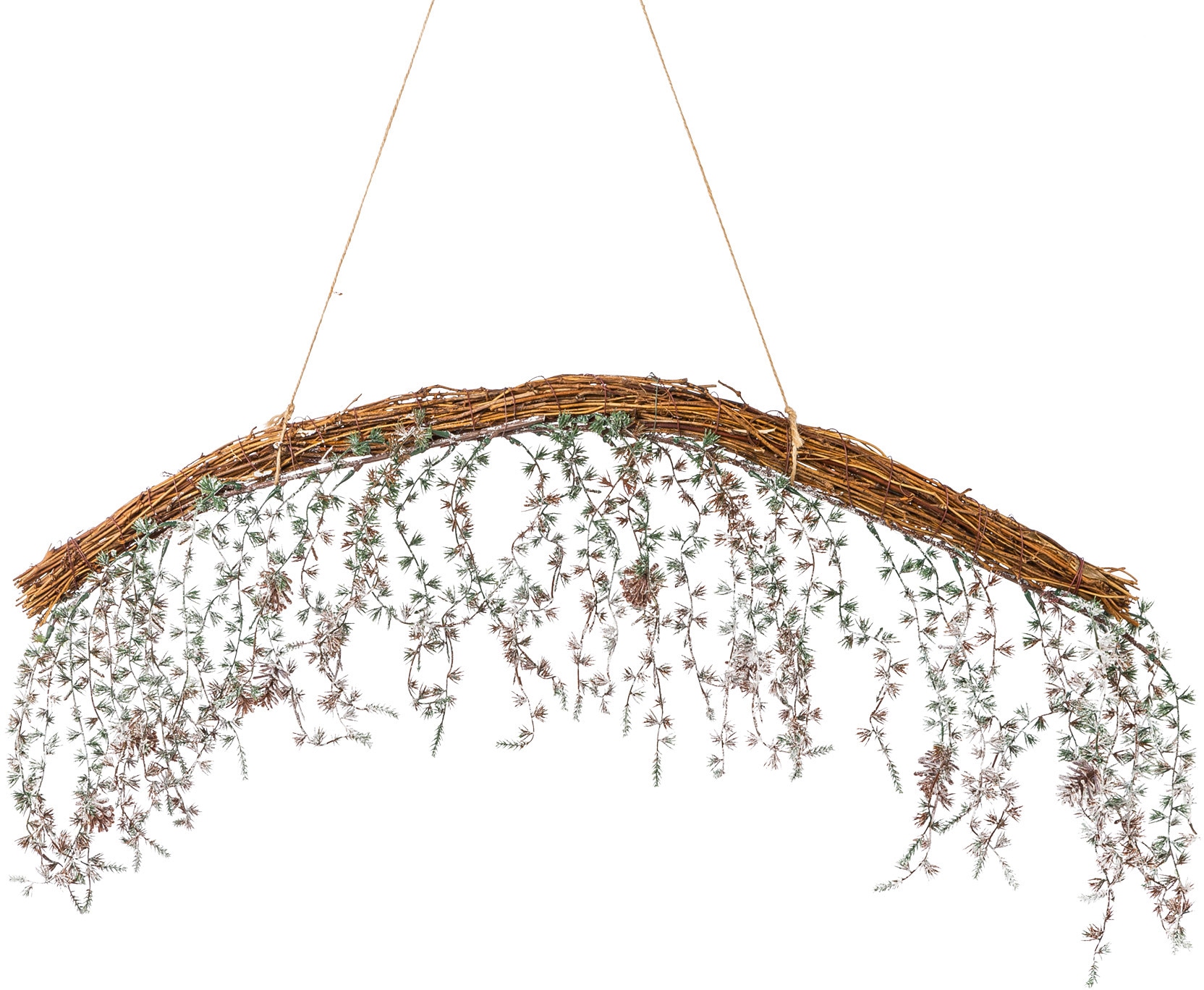 Creativ deco Winterliche Kunstpflanze »Weihnachtsdeko«, Reisigbogen mit  Zweige in geeister Optik, Länge 78 cm online bestellen