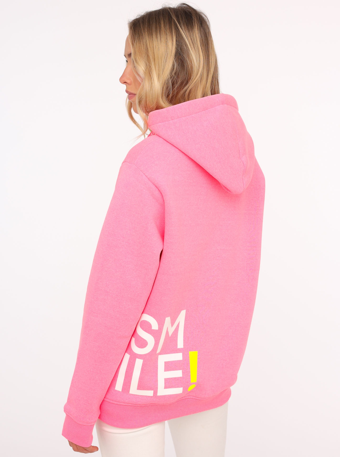 Zwillingsherz Hoodie »"Alissa"«, Langarm, Kapuze, Neon-Details, Kordelzug, Frontprint, Kängurutasche

