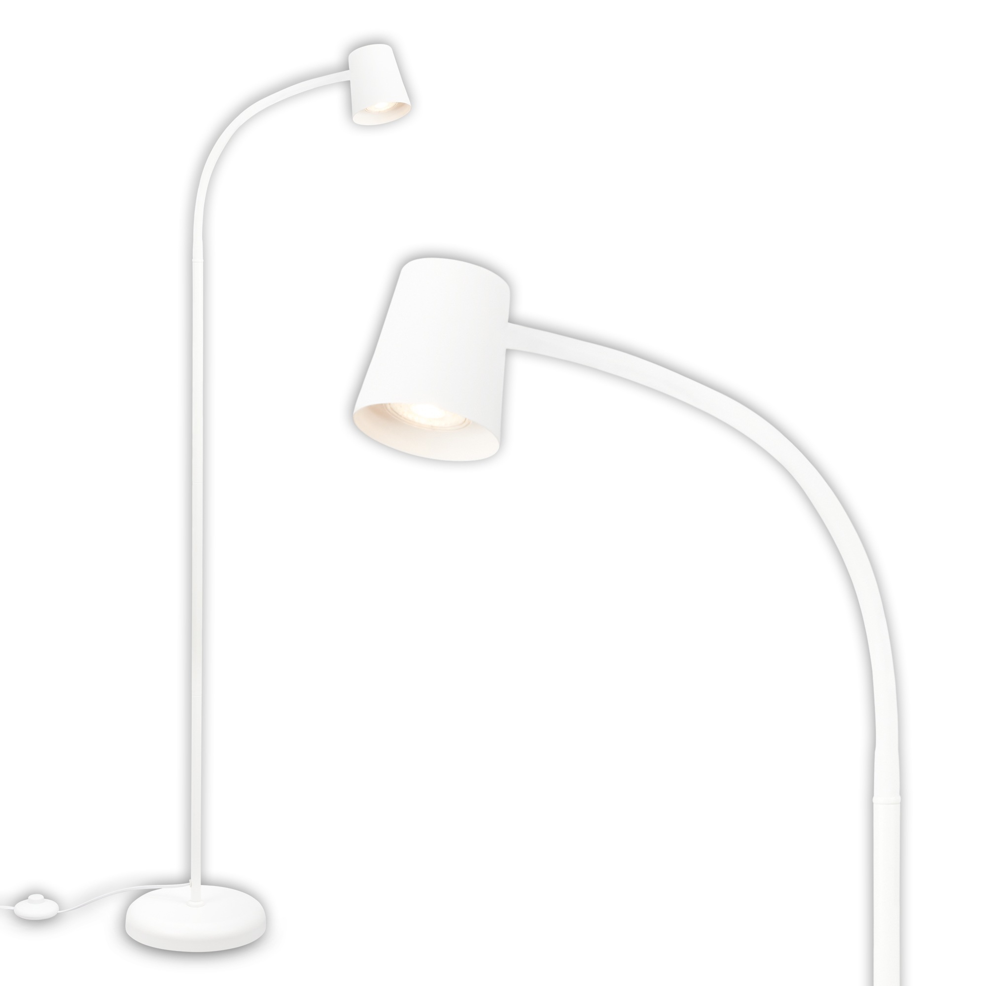 Briloner Leuchten LED Stehlampe »Stehleuchte, weiß, 1xGU10/max. 9W exkl.«, Leuchtmittel GU10 | ohne Leuchtmittel
