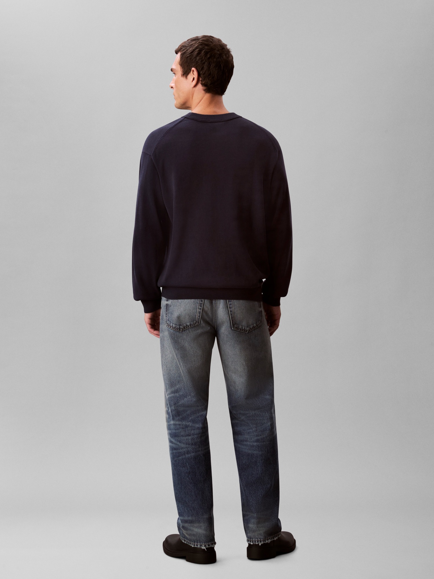 Calvin Klein Jeans Strickpullover »LS EZ COTTON CREWNK SWEATER 12GG«, Mit Rundhalsausschnitt