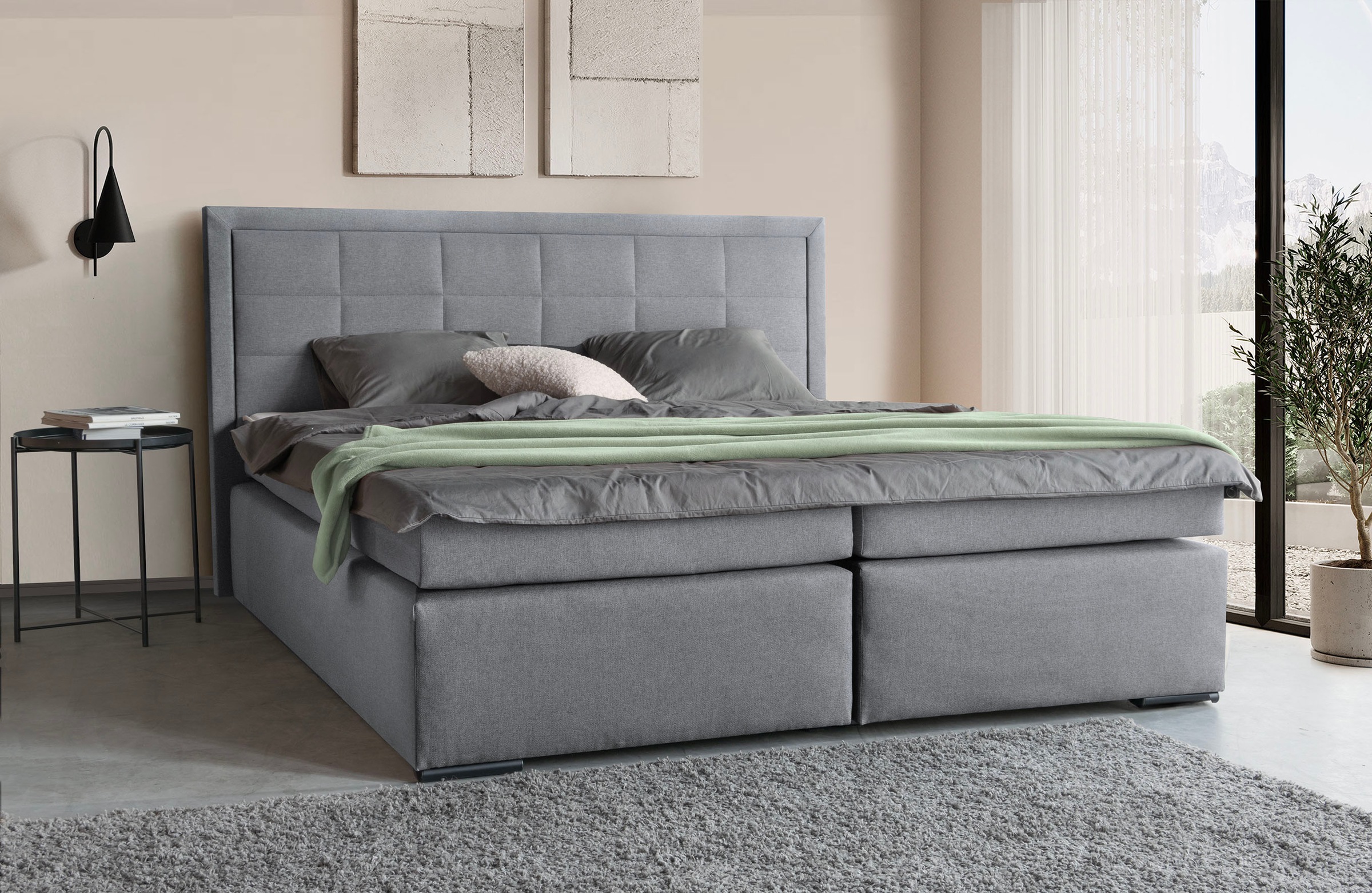 COLLECTION AB Boxspringbett »30 Jahre Jubiläums-Modell Athena«, in H2,H3 & H4, wahlweise mit LED-Leiste