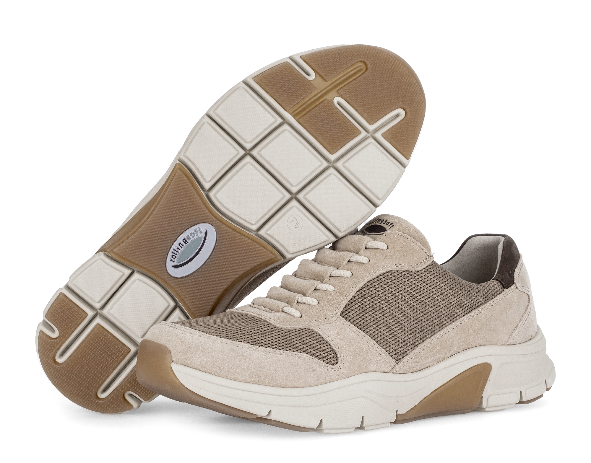 rollingsoft Slip-On Sneaker  , Freizeitschuh, Slipper mit Kontrastbesatz an der Ferse, G-Weite