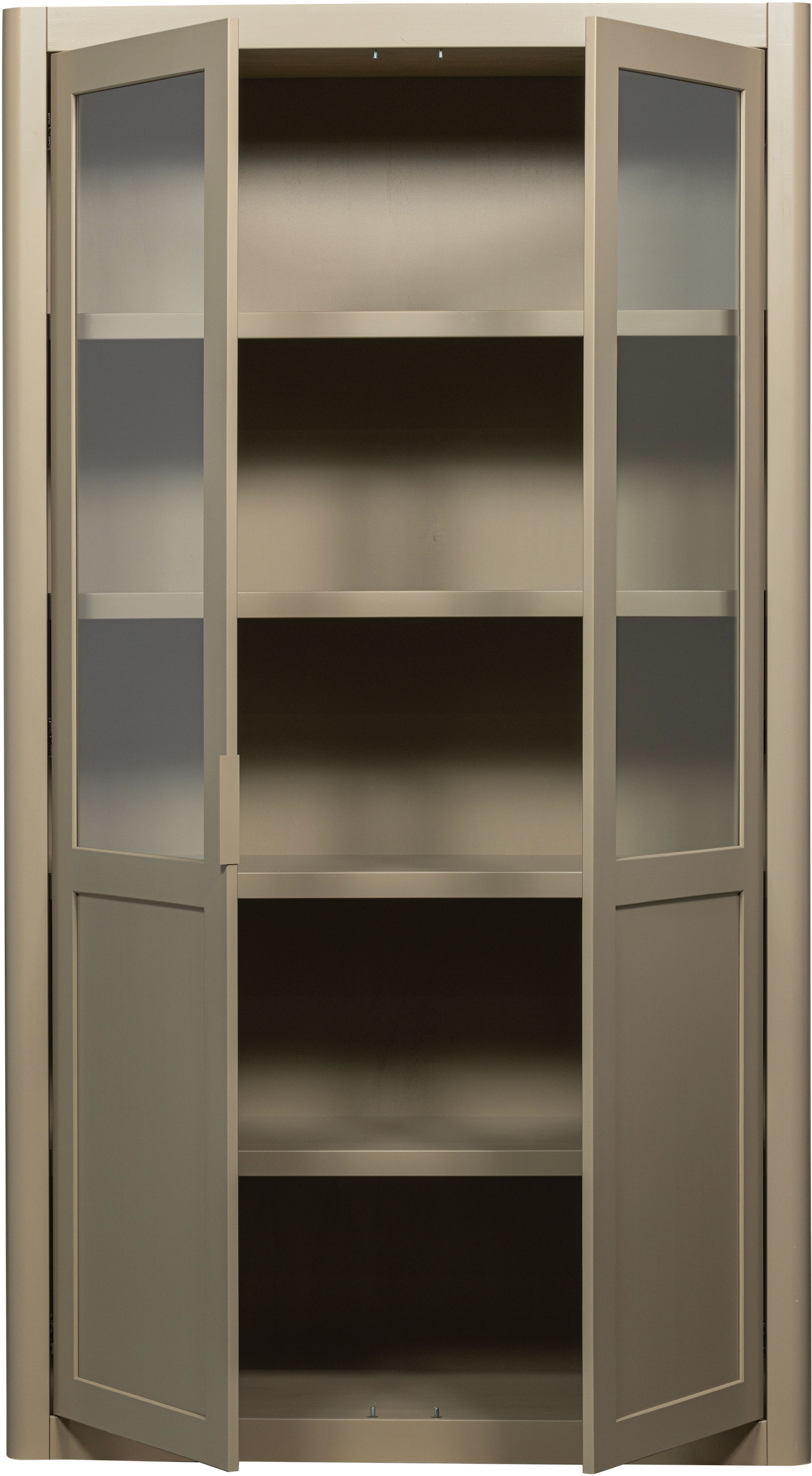 WOOOD Vitrine »GUNNAR« FSC®-zertifizierte Kiefer, bietet stilvolle Aufbewahrung auf 4 Böden