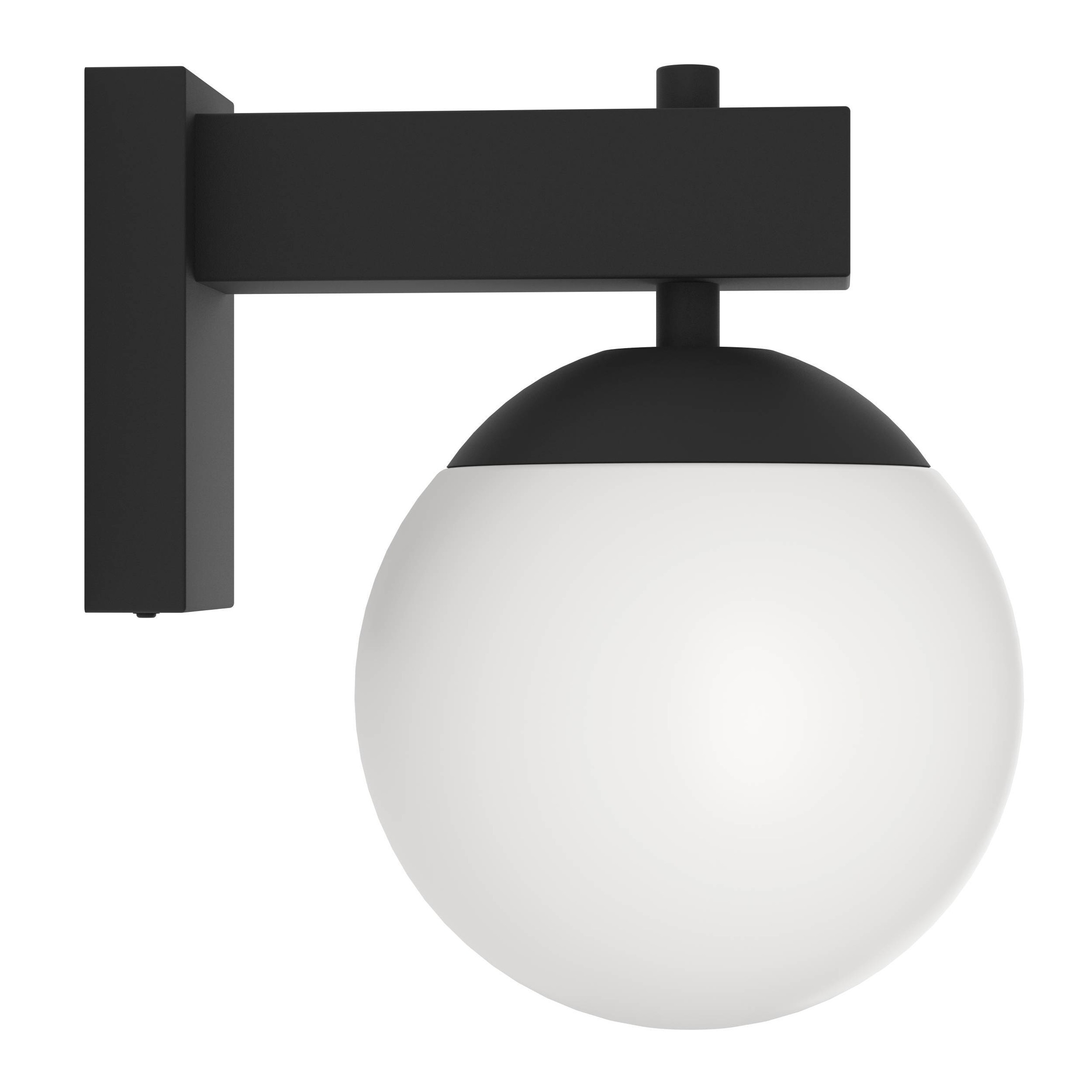 EGLO Wandleuchte »Bufalata Wandlampe, Außenleuchte, Metall, Kunststoff, Kugel, E27, IP44« E27 1 Stk. Wand-/Deckenleuchte - L20 x H29 x AL27,5 cm - schwarz - 1X40W exkl.
