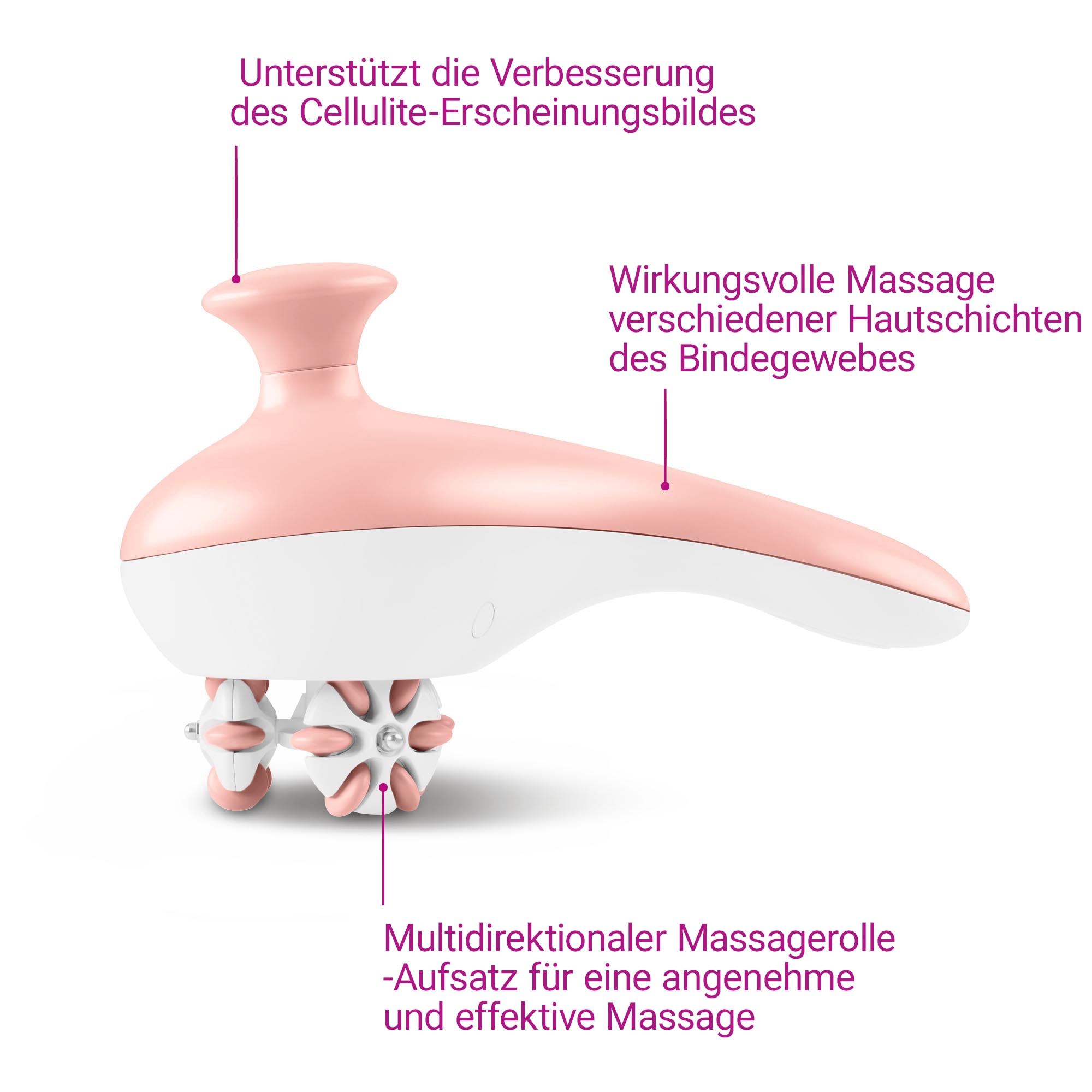Medisana Massagegerät »AC 950« Verbesserung d. Cellulite-Erscheinungsbildes, Durchblutung, 3 Aufsätze