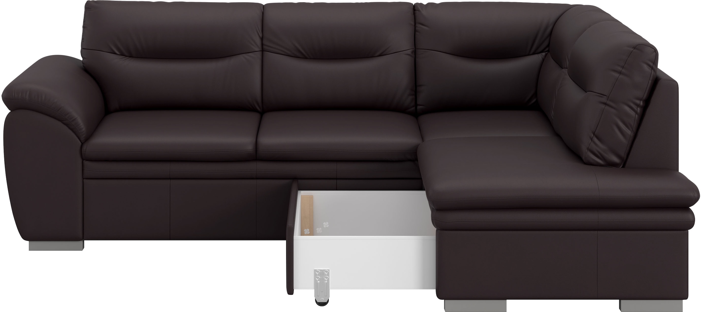 COTTA Ecksofa »Leandra L-Form«, wahlweise mit Bettfunktion & Bettkasten