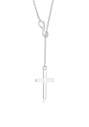 Elli Collierkettchen »Y-Kette mit Kreuz und Infinity Symbol 925 Silber« kaufen