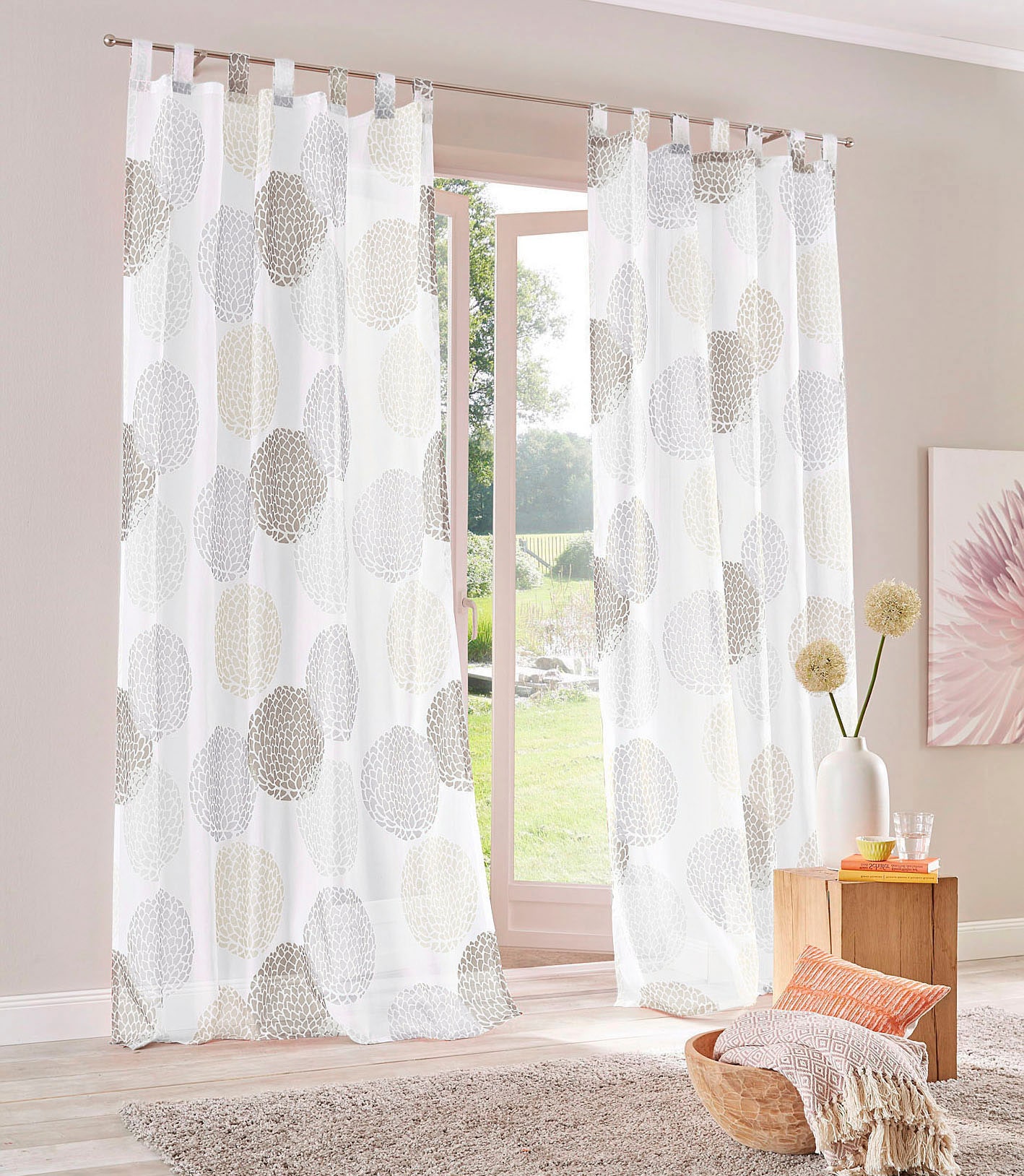 my home Gardine »Belem«, (2 St.), transparent, Polyester, gewebt