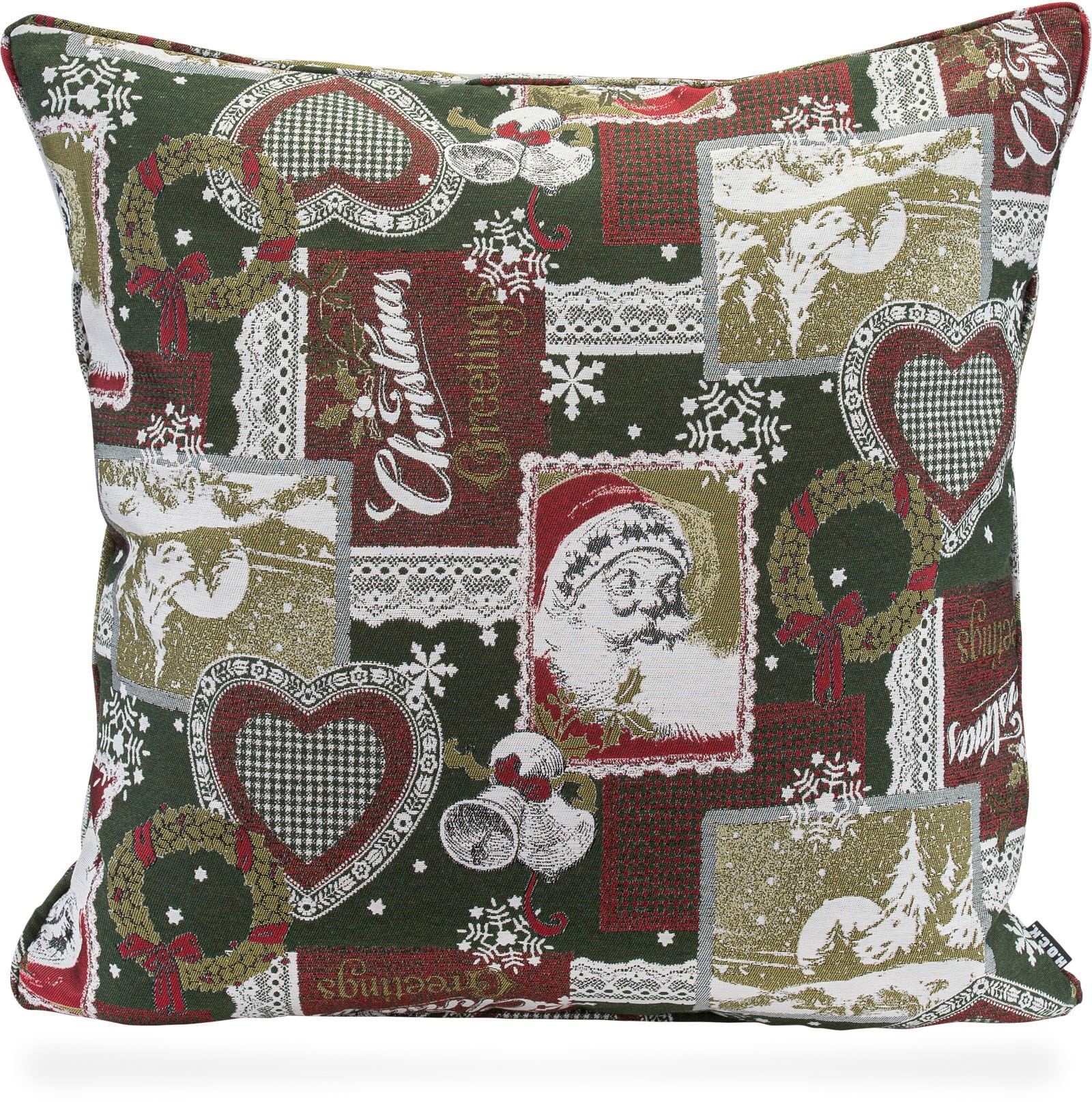 H.O.C.K. Dekokissen "Christmas Patch" traditionelles Patchkissen mit Weihna günstig online kaufen