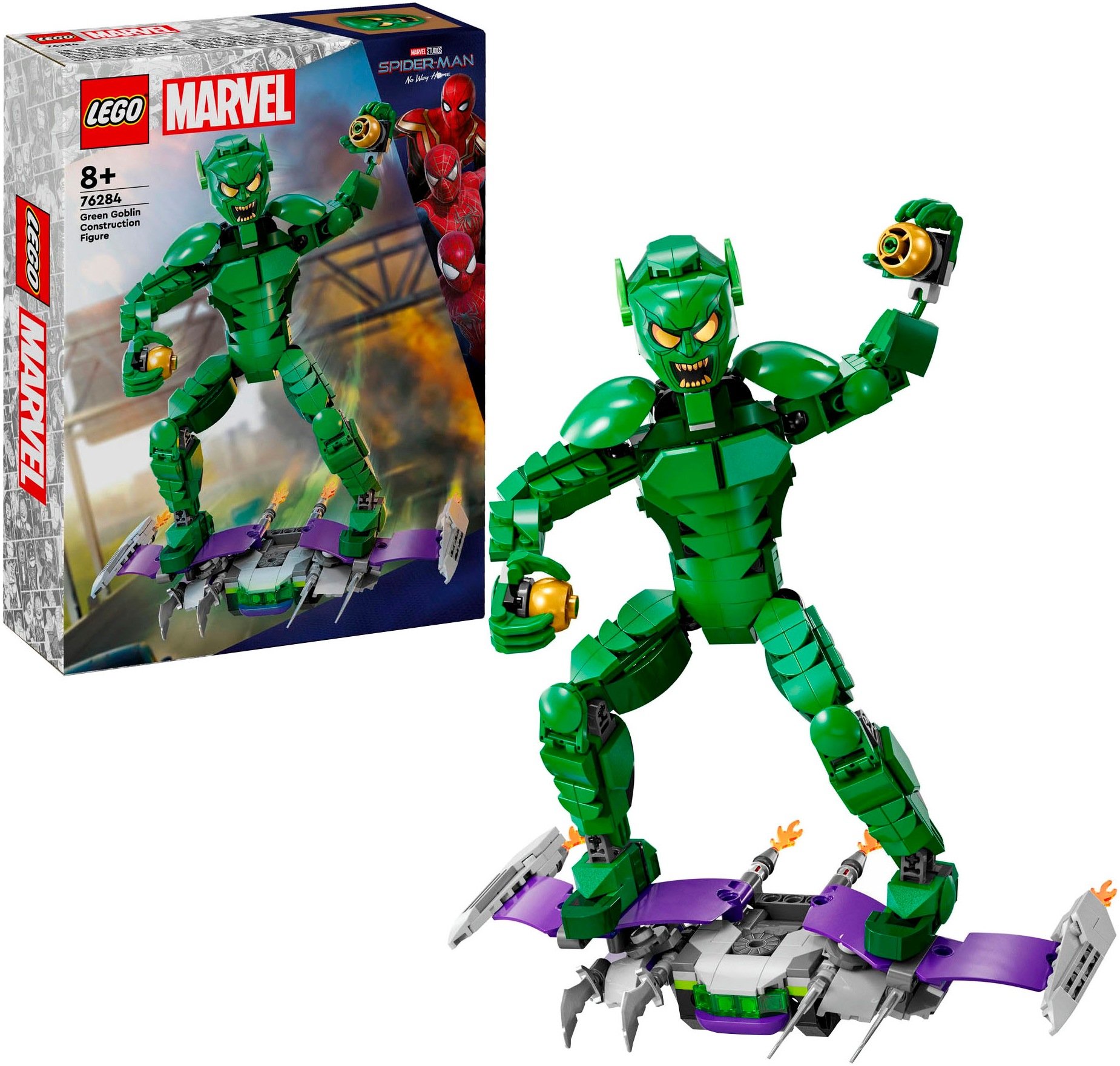 Konstruktionsspielsteine »Green Goblin Baufigur (76284), LEGO Super Heroes«, (471...