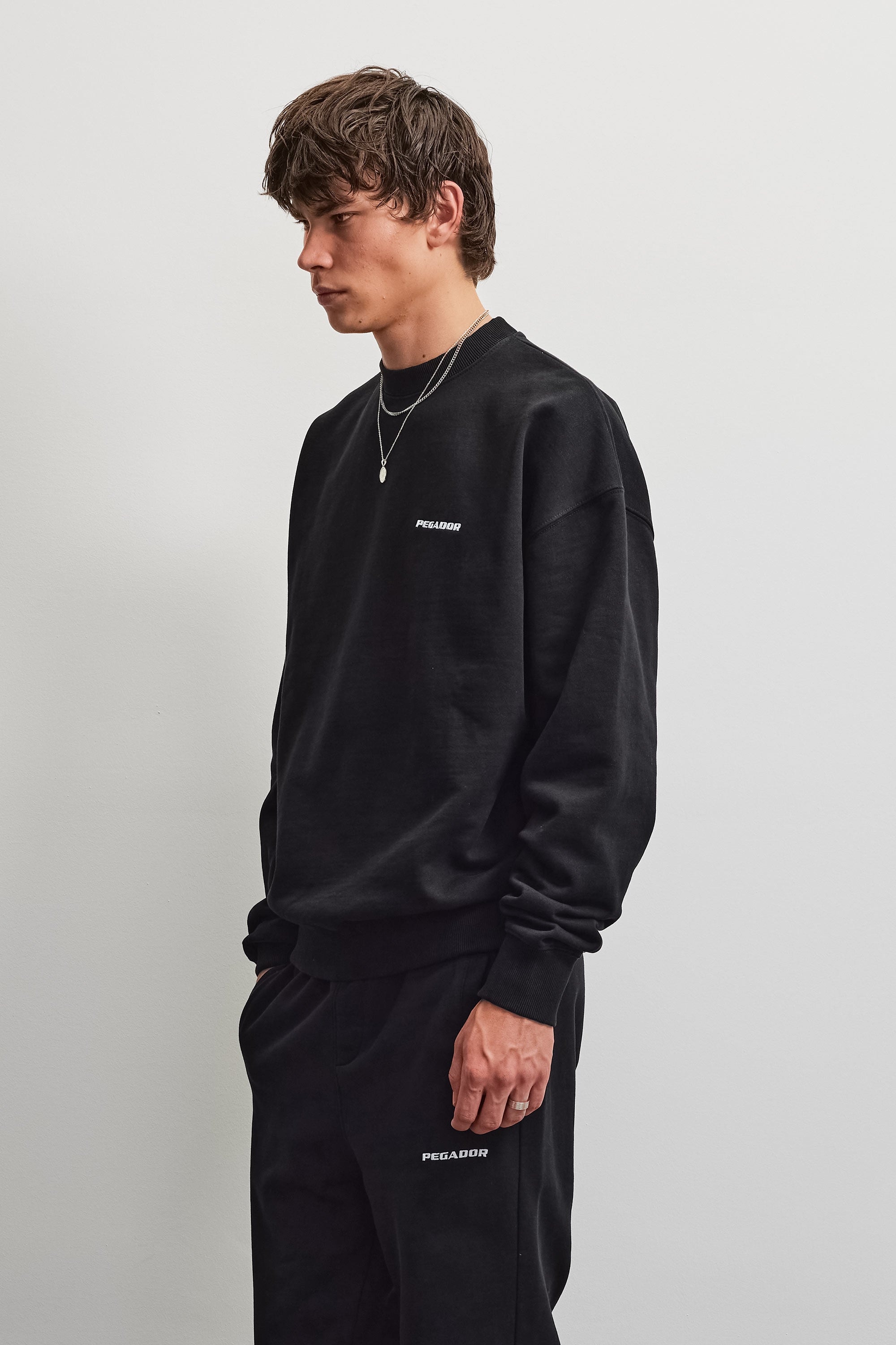 PEGADOR Sweatshirt »Logo Oversized Sweater«, Baumwollmischung, oversize
