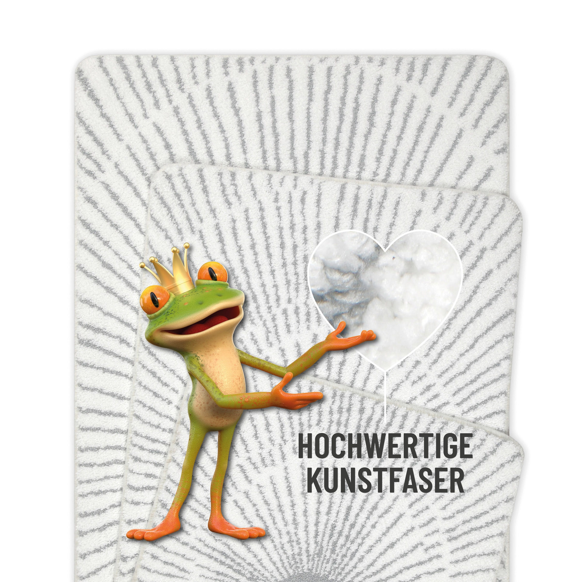 Wecon home Basics Badematte »Jasbeer«, waschbar, rutschfest, strapazierfähig, pflegeleicht mit Linien Design