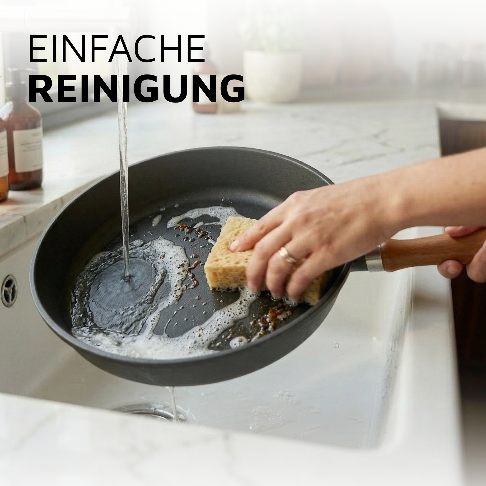 Krüger Bratpfanne »Einsenguss Pfanne RUSTICA« Gusseisen 1 Stk. tlg. für Induktions-Kochfelder geeignet