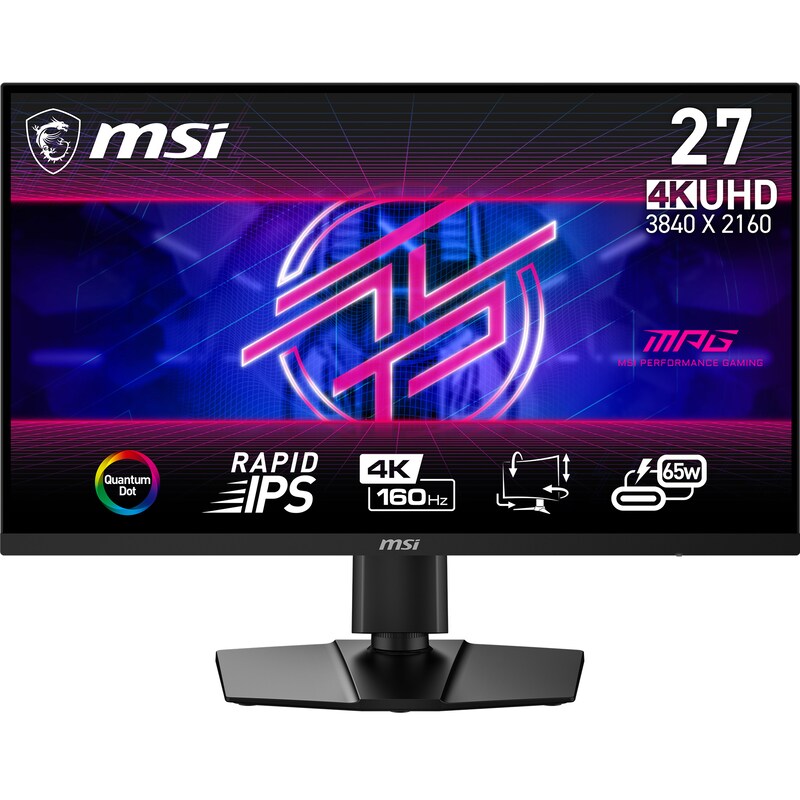 MSI Gaming-Monitor »MPG 274URF QD« 69 cm/27 ′′ 3840 x 2160 px 0, 5 Reaktionszeit 160 Hz 5-Wege Joystick Navigation schwarz neig-, schwenk-,...