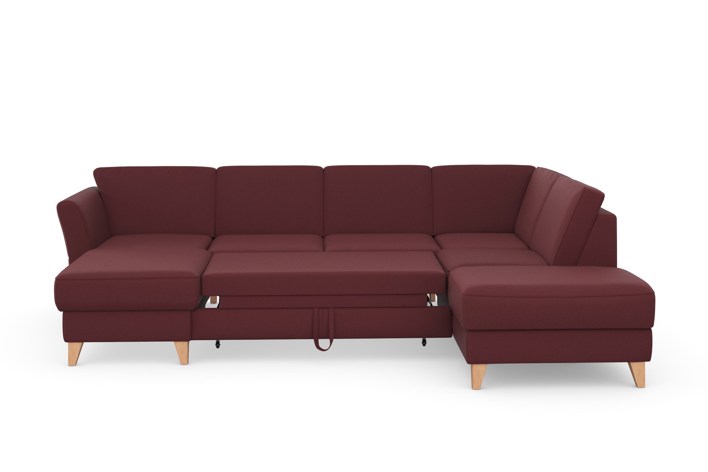 sit&more Wohnlandschaft »Visby U-Form«, wahlweise mit Bettfunktion und Stauraum, frei im Raum stellbar