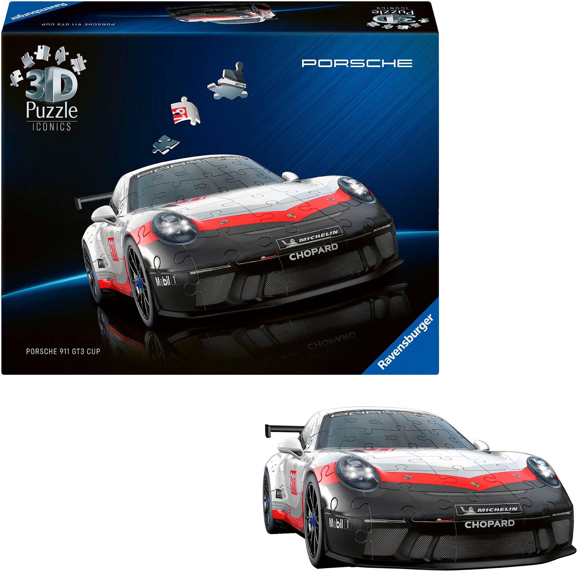 Ravensburger 3D-Puzzle »Iconics: Porsche 911 GT3 Cup«, Made in Europe