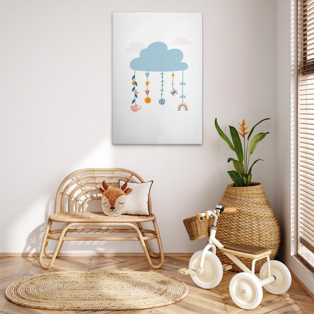 A.S. Création Leinwandbild »Flower Bunny 1 - Wandbild Weiß Bunt Blau Keilra günstig online kaufen