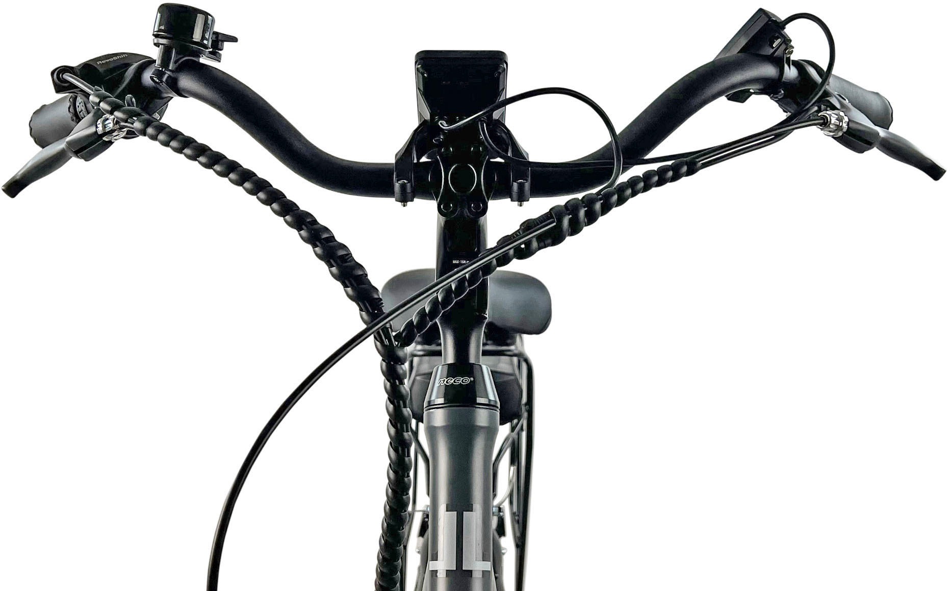 LLobe E-Bike »City E-Bike 28" County anthrazit«, Shimano, Altus, Heckmotor 250 W