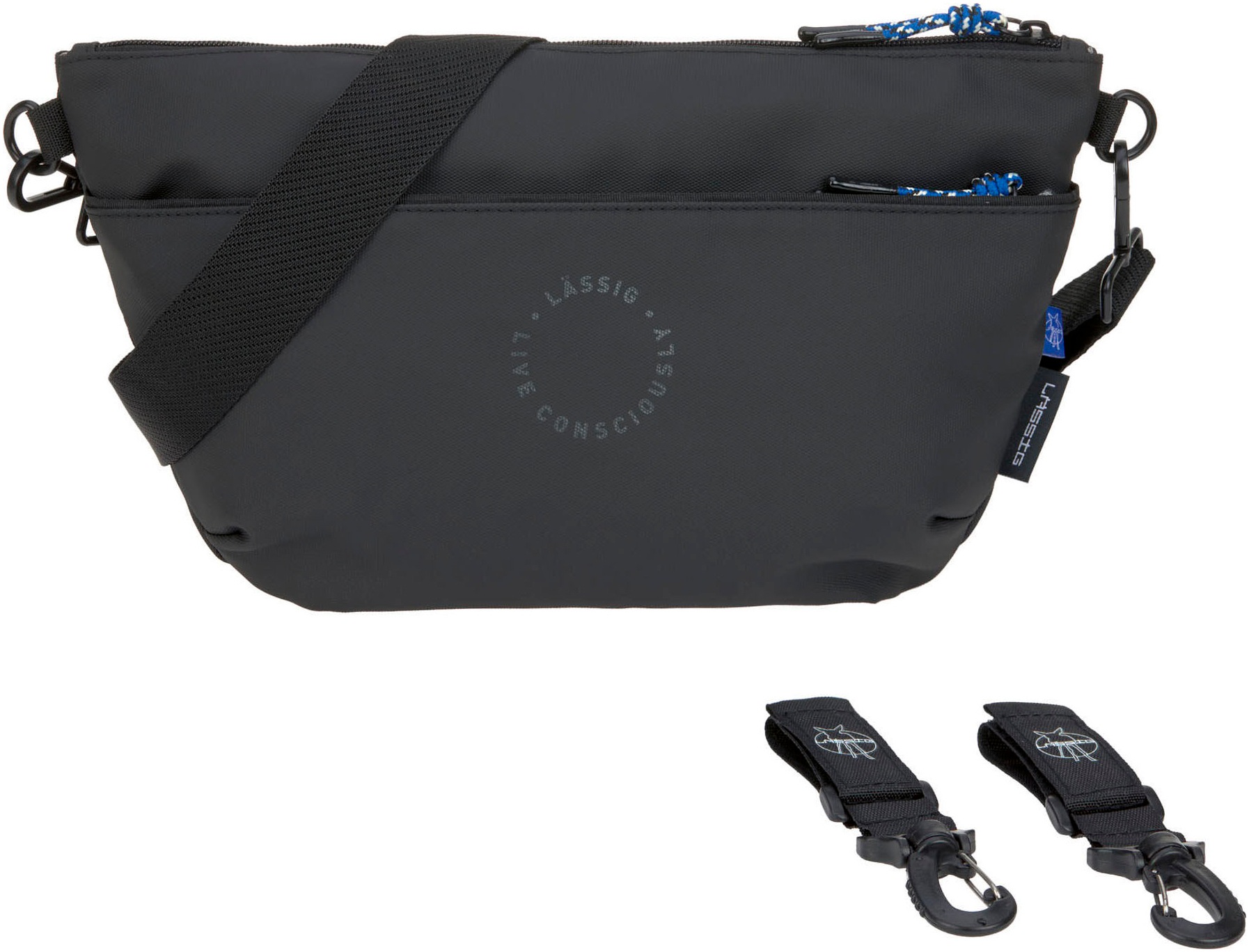 LÄSSIG Kinderwagen-Tasche »Green Label, Buggy Bum Bag, black«, mit Kinderwagenbefestigung