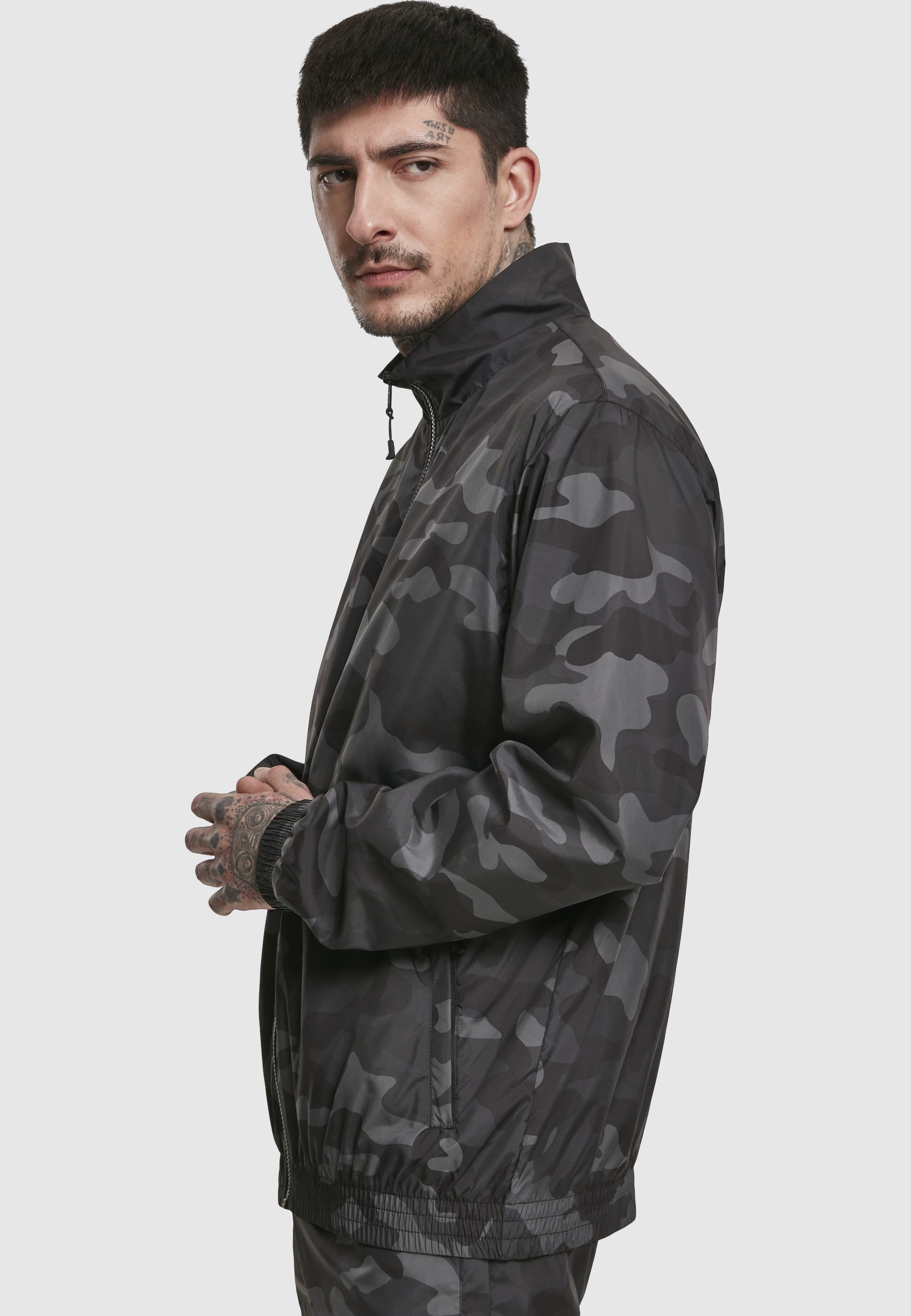 URBAN CLASSICS Anorak »Urban Classics Herren Camo Track Jacket« 1 Stk. tlg. ohne Kapuze