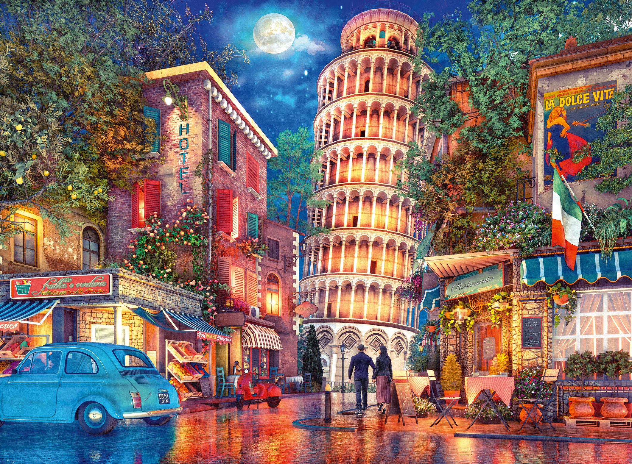 Ravensburger Puzzle »Abends in Pisa«, Made in Germany