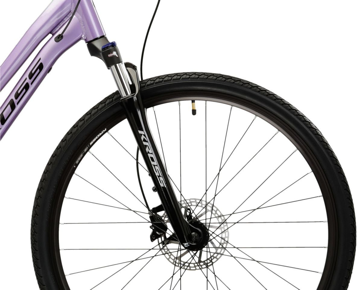 Kross Crossrad »Crossrad Damen 28" Evado 5.0 lila 18 Gänge« 18 Gang Shimano CUES U3020 Schaltwerk Kettenschaltung