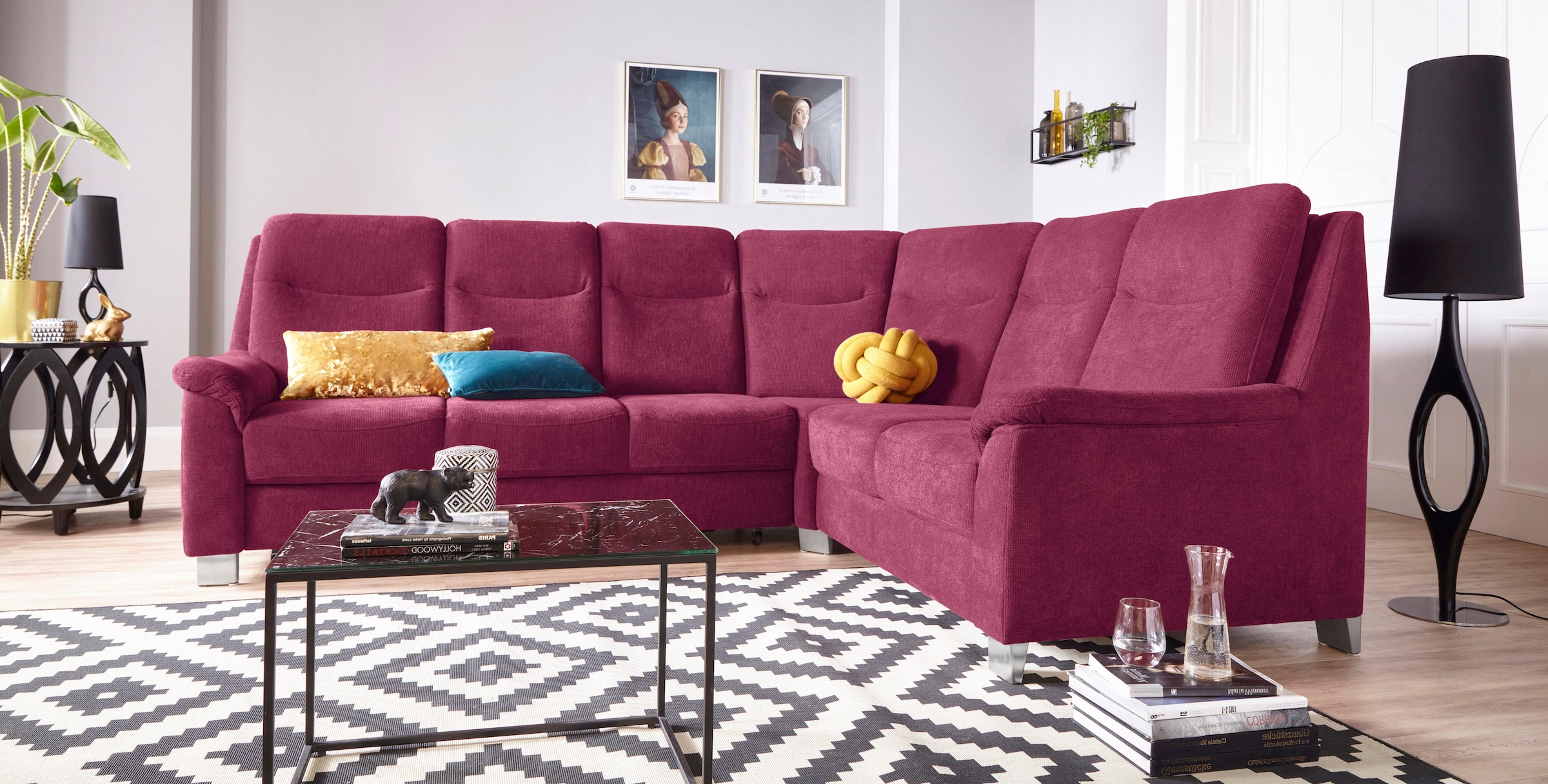 sit&more Ecksofa »Boccaccio L-Form« mit Federkern und Kopfteilverstellung, günstig online kaufen