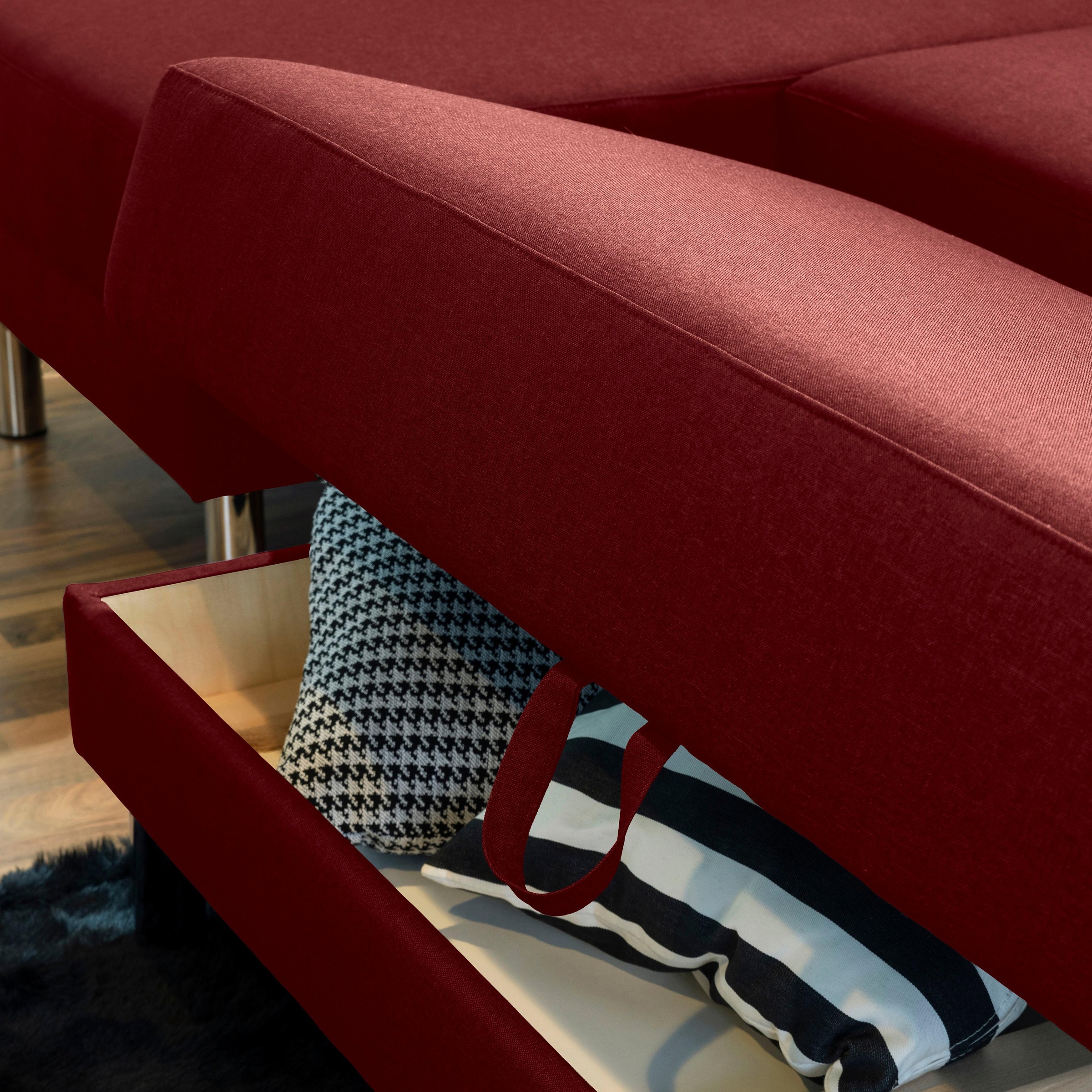 Max Winzer® Schlafsofa »Just Fresh«, mit Rückenverstellung, inklusive Stauraumhocker