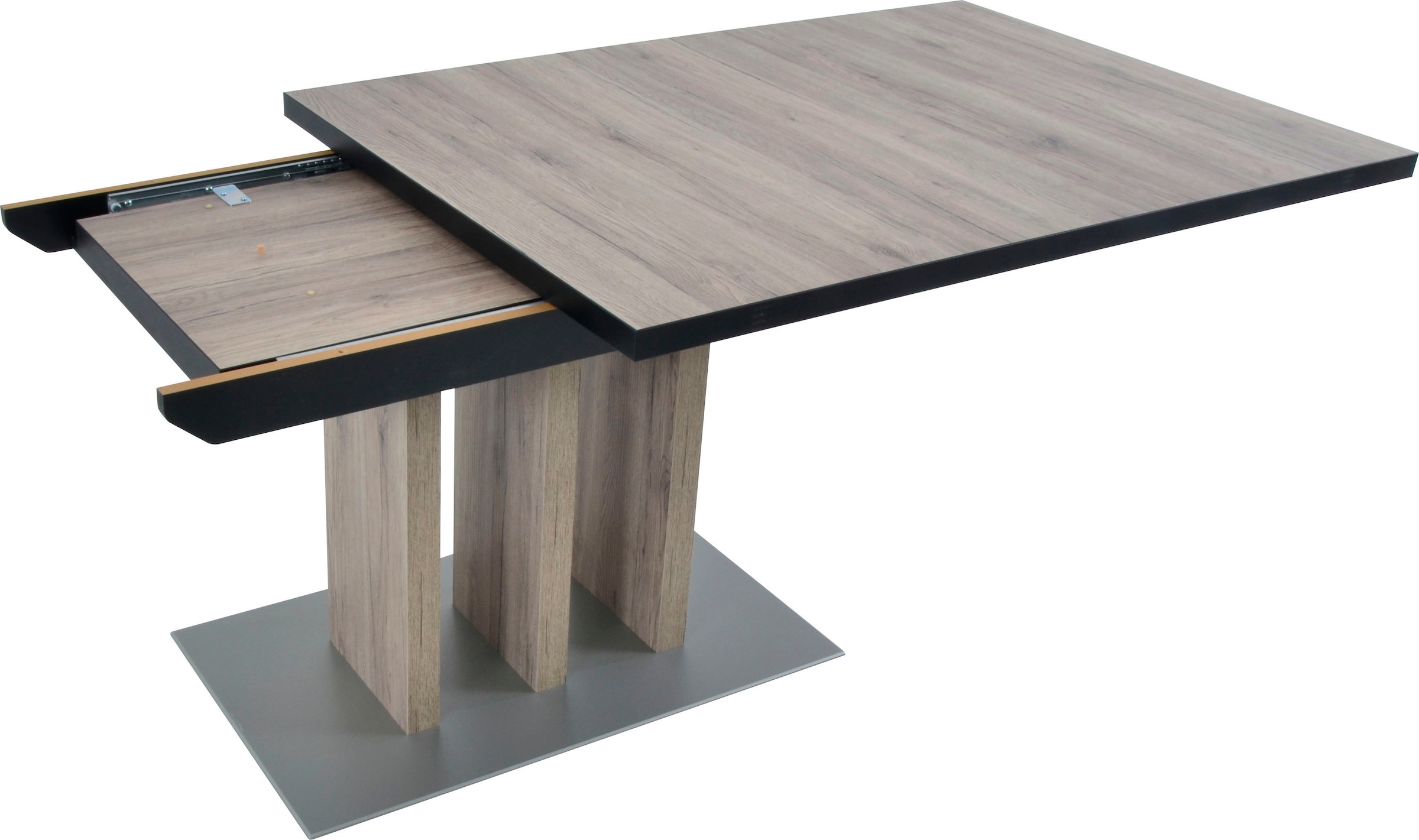 K+W Komfort & Wohnen Eckbankgruppe »Spider II« Set, 4 Stk. tlg. langer Schenkel 195cm, 2 Freischwinger, Auszugstisch in Breite 120 cm