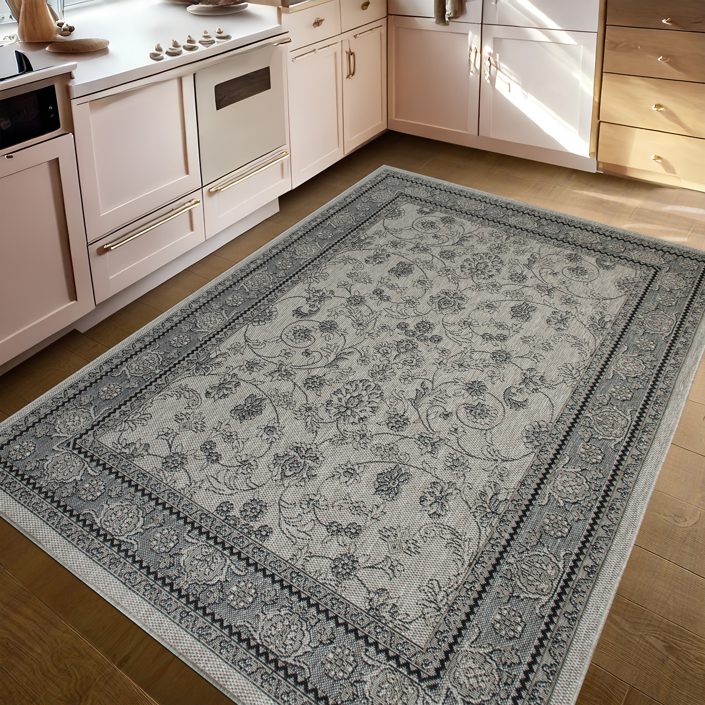 my home Teppich »Claren, auch für Balkon und Terrasse«, rechteckig, 3 mm Höhe, In und Outdoorgeeignet, Orient-Design, Wetterfest & UV-beständig