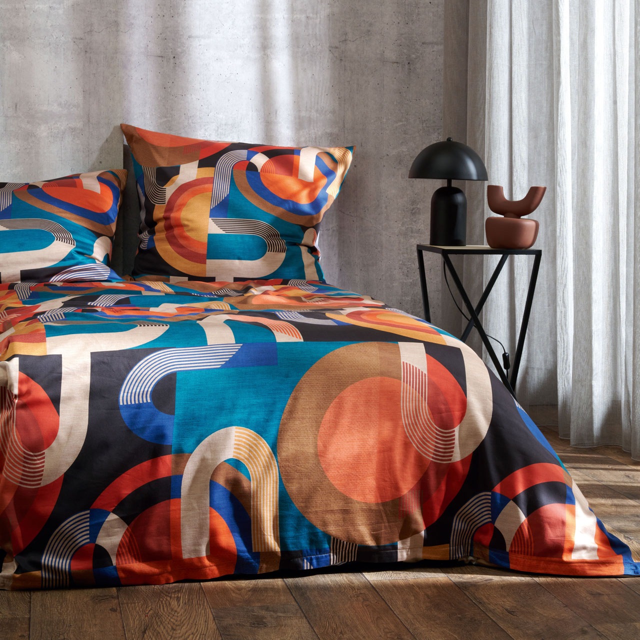 APELT Bettwäsche »Jim GOTS« 2 Stk. tlg. Siebziger Jahre Motive günstig online kaufen