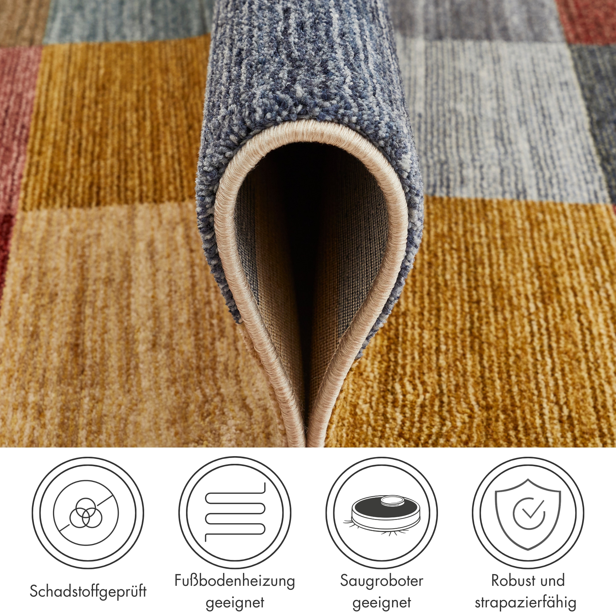 LUXOR living Teppich »Rocco«, rechteckig, 11 mm Höhe, Vintage-Look, verschiedene Design, mit Fransen, Wohnzimmer