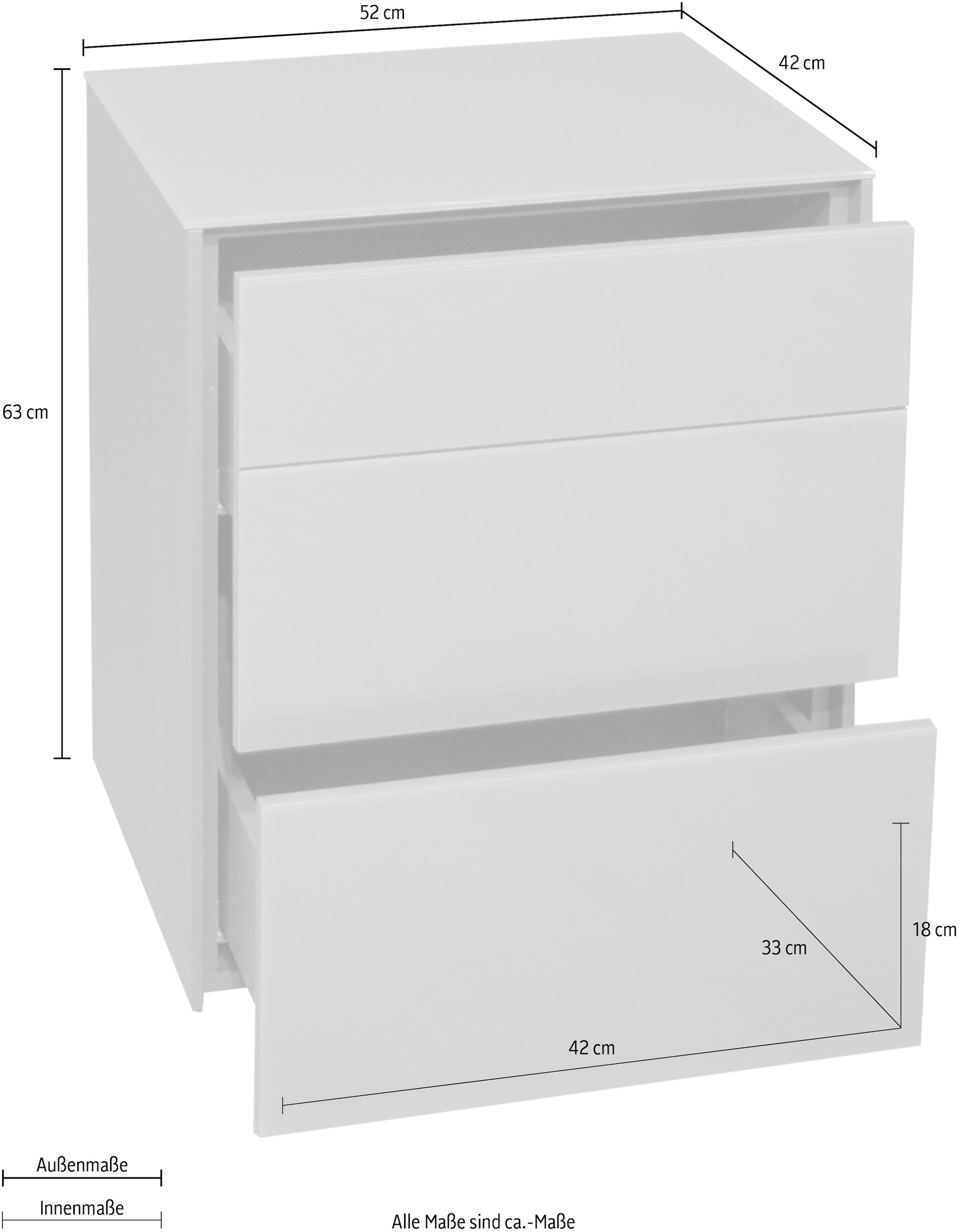 Mäusbacher Kommode »Imola TOPSELLER!« OTTOs Choice,  Mäusbacher Kommode, mit Glasfront und Glasoberplatte, 2 Schubladen