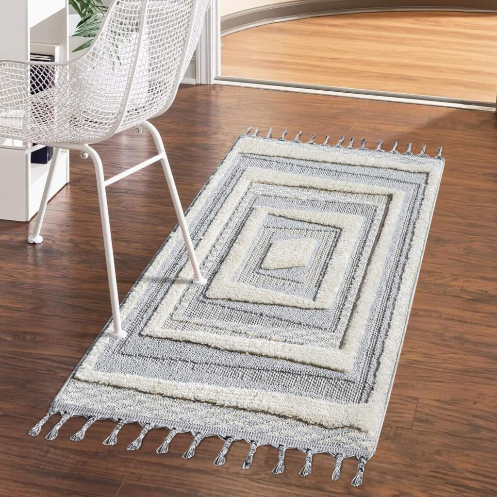 Carpet City Hochflor-Teppich »VALENCIA 940« rechteckig 20 mm Höhe Läufer, B günstig online kaufen