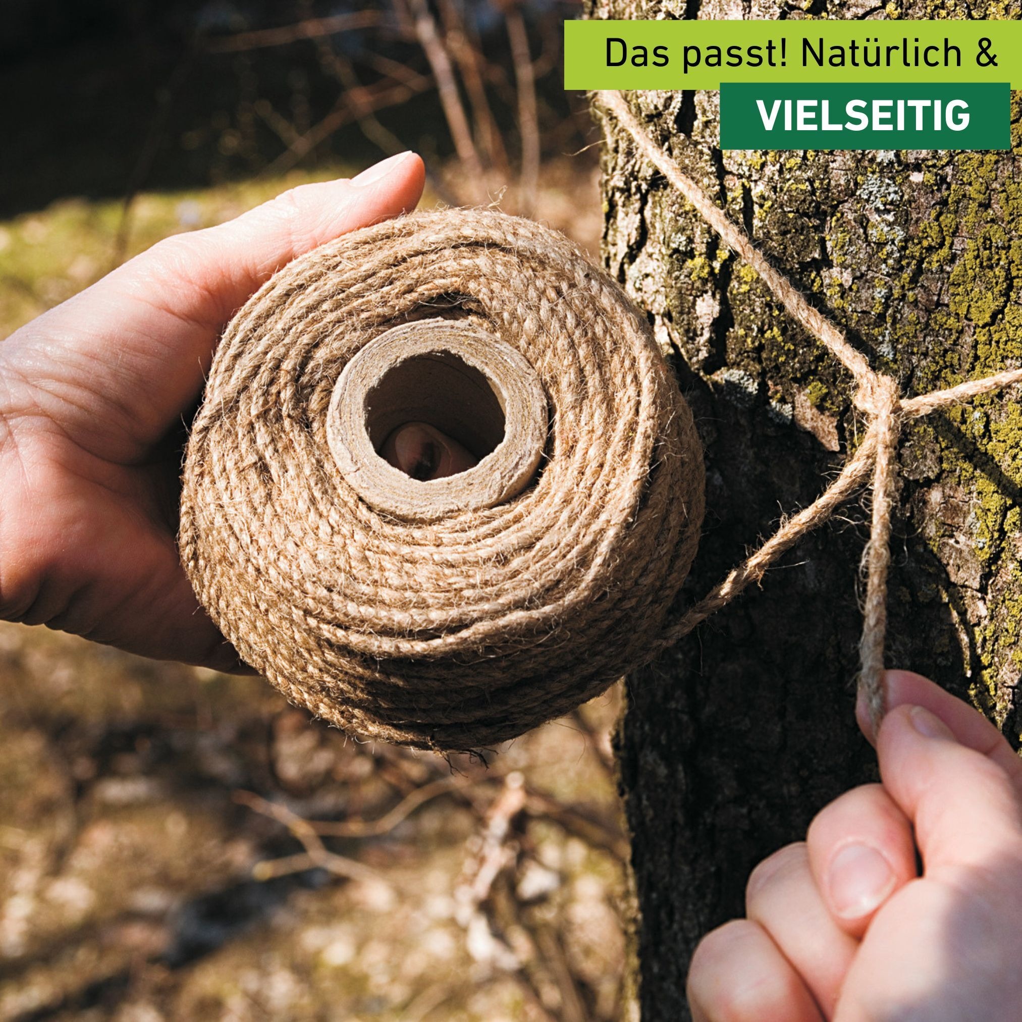 Windhager Pflanzschnur »reines Naturmaterial, Jute-Schnur, Garn zur Befestigen von Pflanzen« 1 Stk. tlg. Vliesen und Matten, erhältlich in 1,5 mm x 170 m oder 4 mm x 50 m