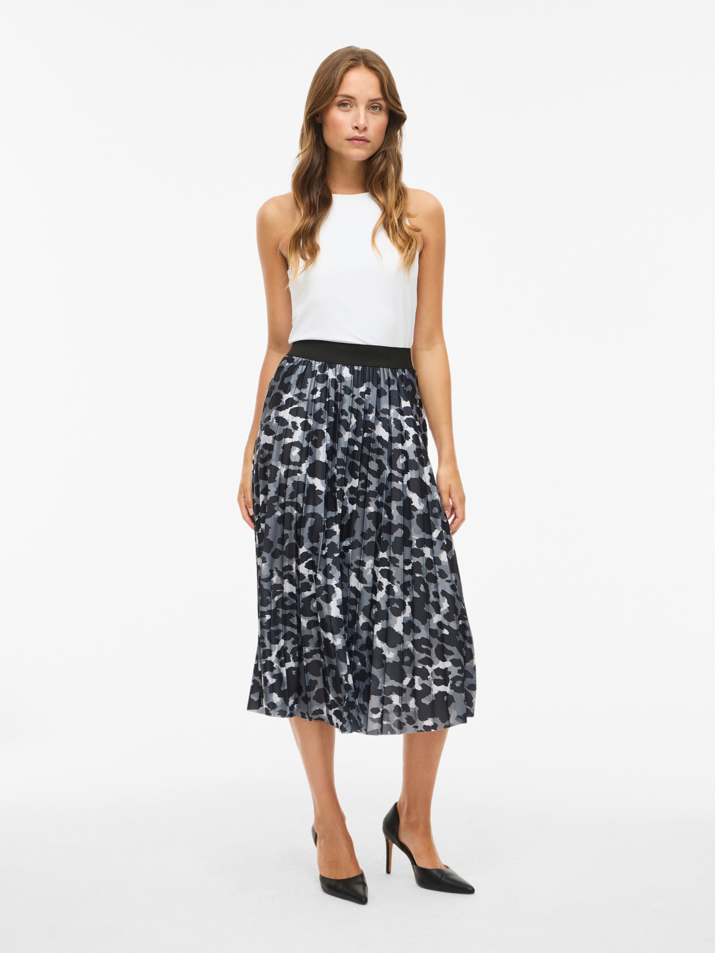 Vila Plisseerock »VINITBAN PRINT SKIRT - NOOS«