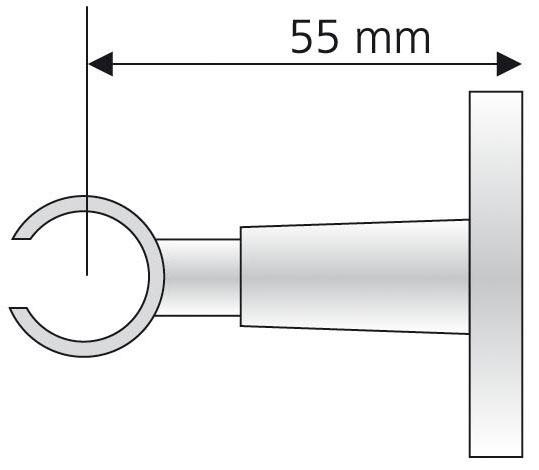 Liedeco Deckenträger für Gardinenstangen, (1 St.), für Gardinenstangen Ø 16 mm