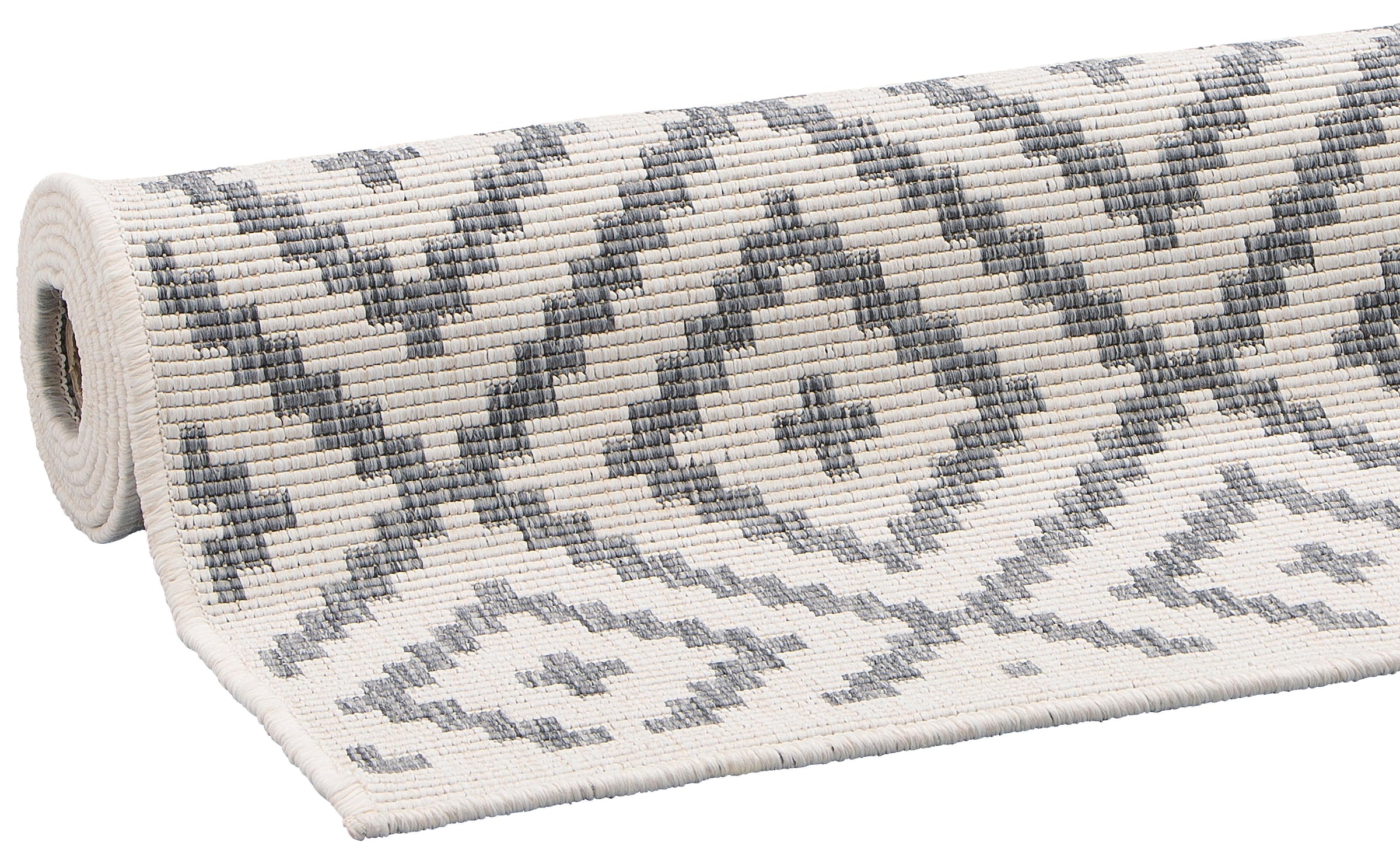 my home Läufer »Ronda Wendeteppich«, rechteckig, 5 mm Höhe, Sisal-Optik, Flachgewebe, In- und Outdoor, geometrisches Boho Design