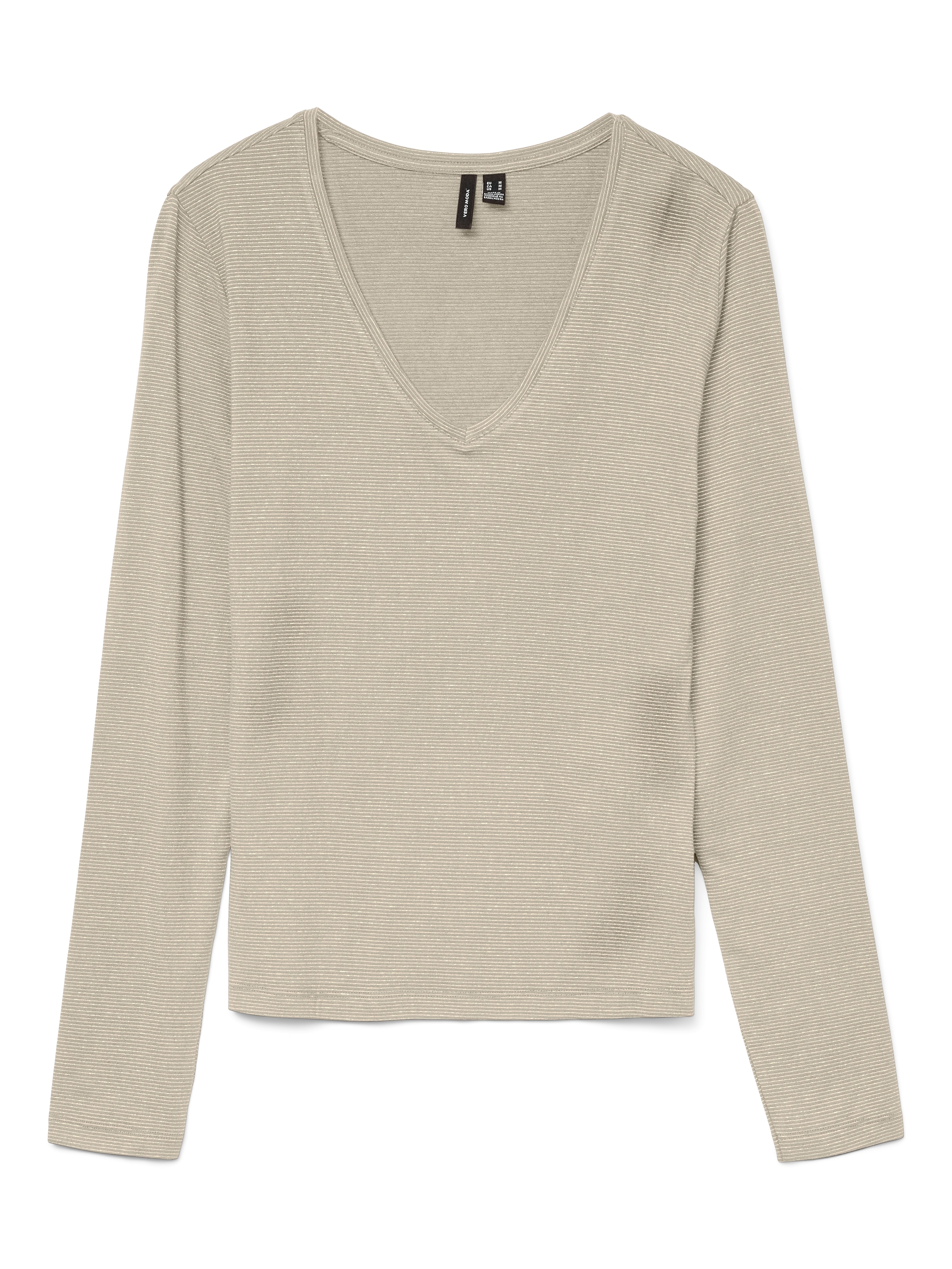 Vero Moda Langarmshirt »VMLAVA GLITTER LS V-NECK TOP STRIPE NOOS«